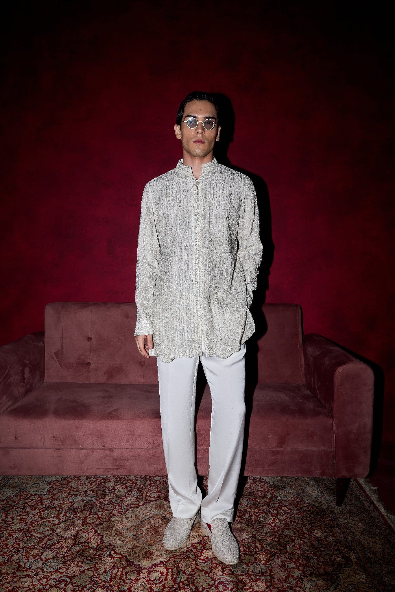Halo Heavy Nehru Jacket Set