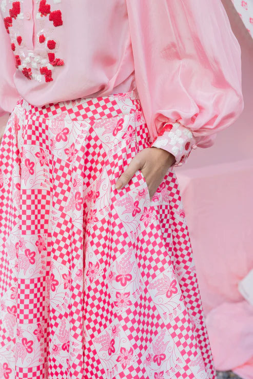 Masoom Gulabi Skirt Set