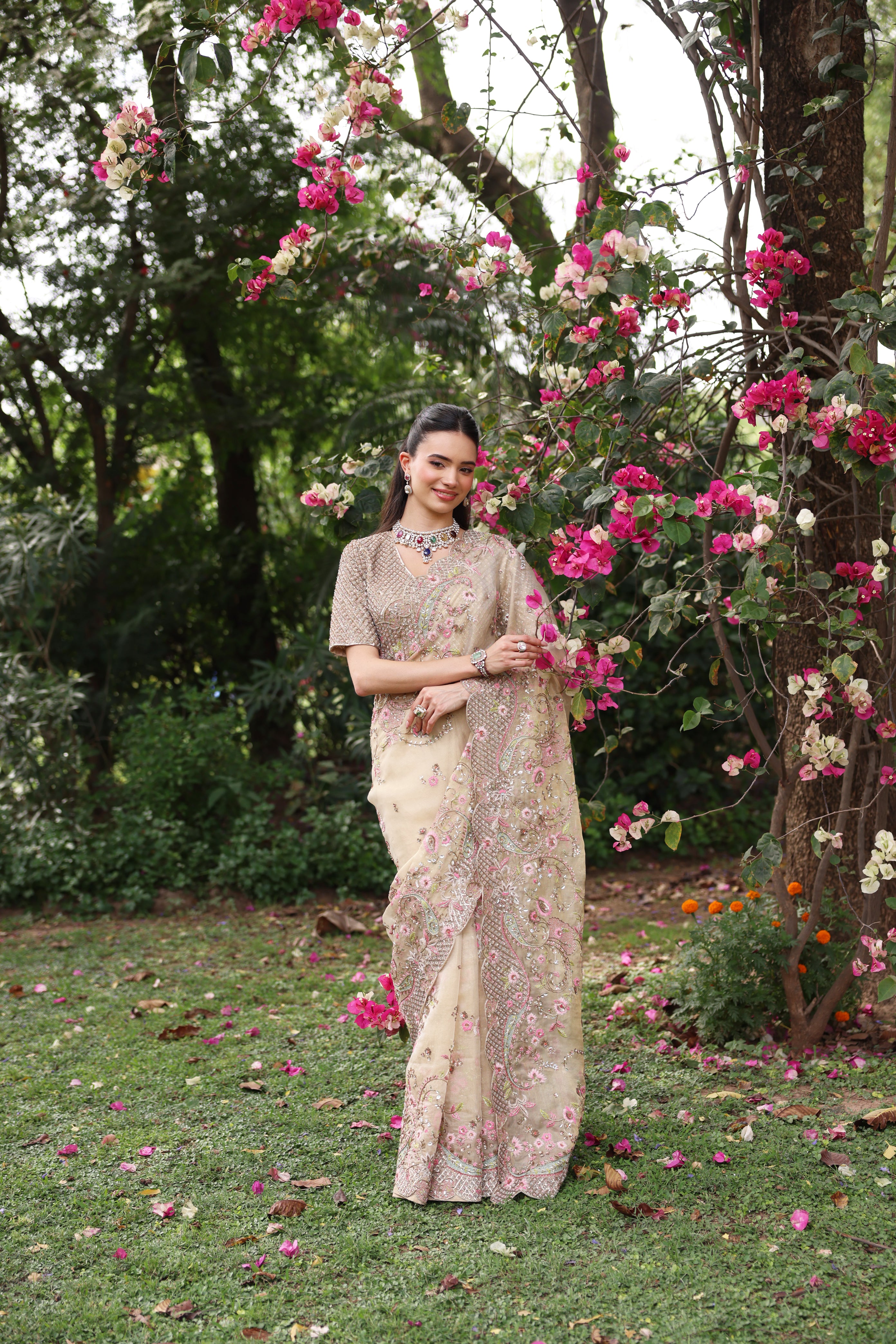 GOLD PAISLEY SAREE