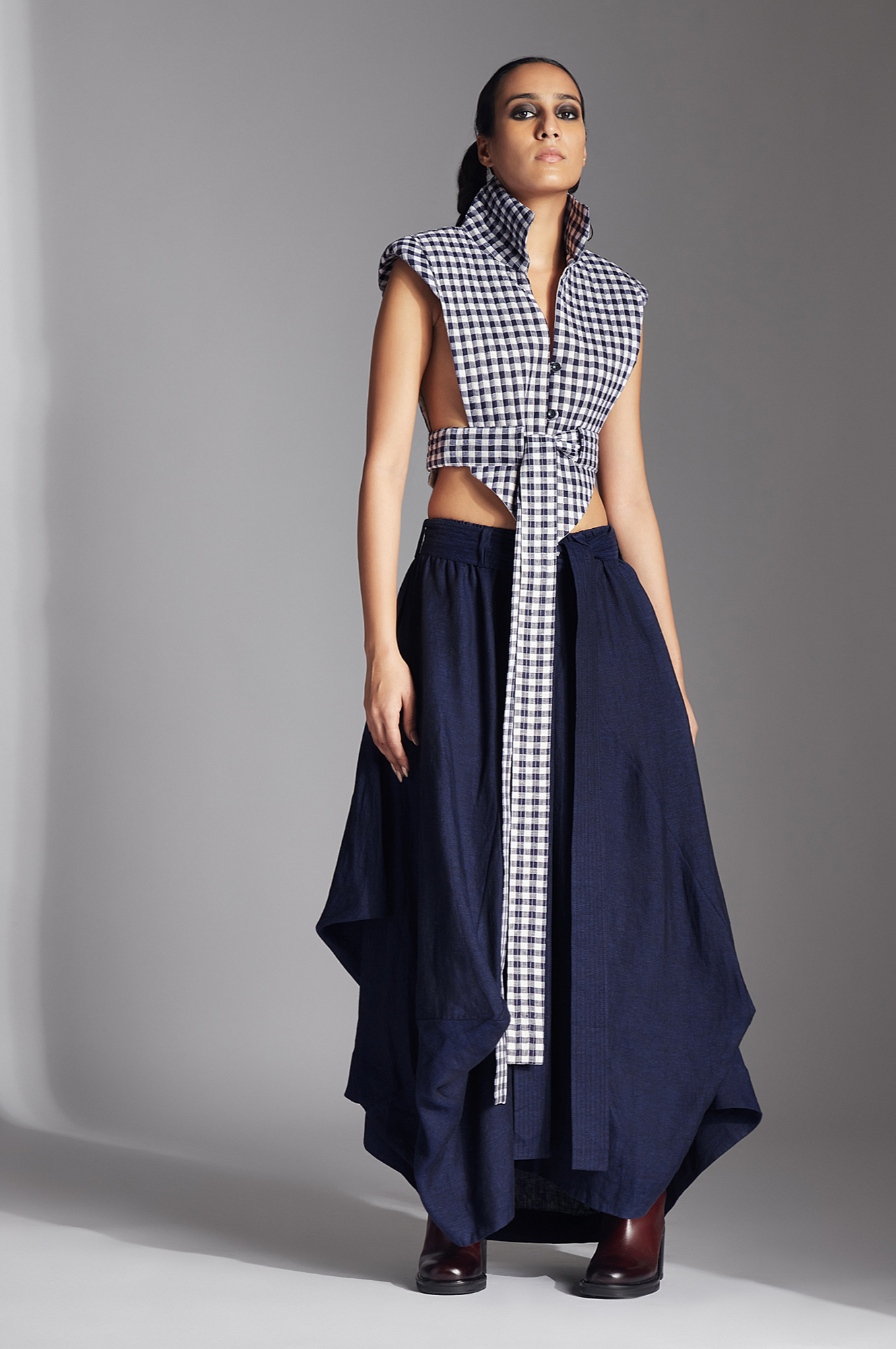 Eira Jacket in Blue Gingham