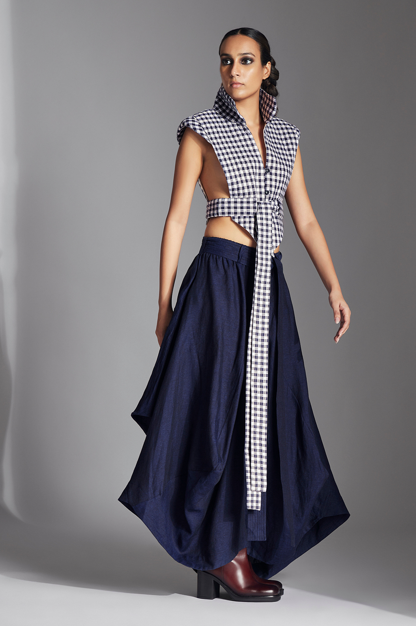 Eira Jacket in Blue Gingham