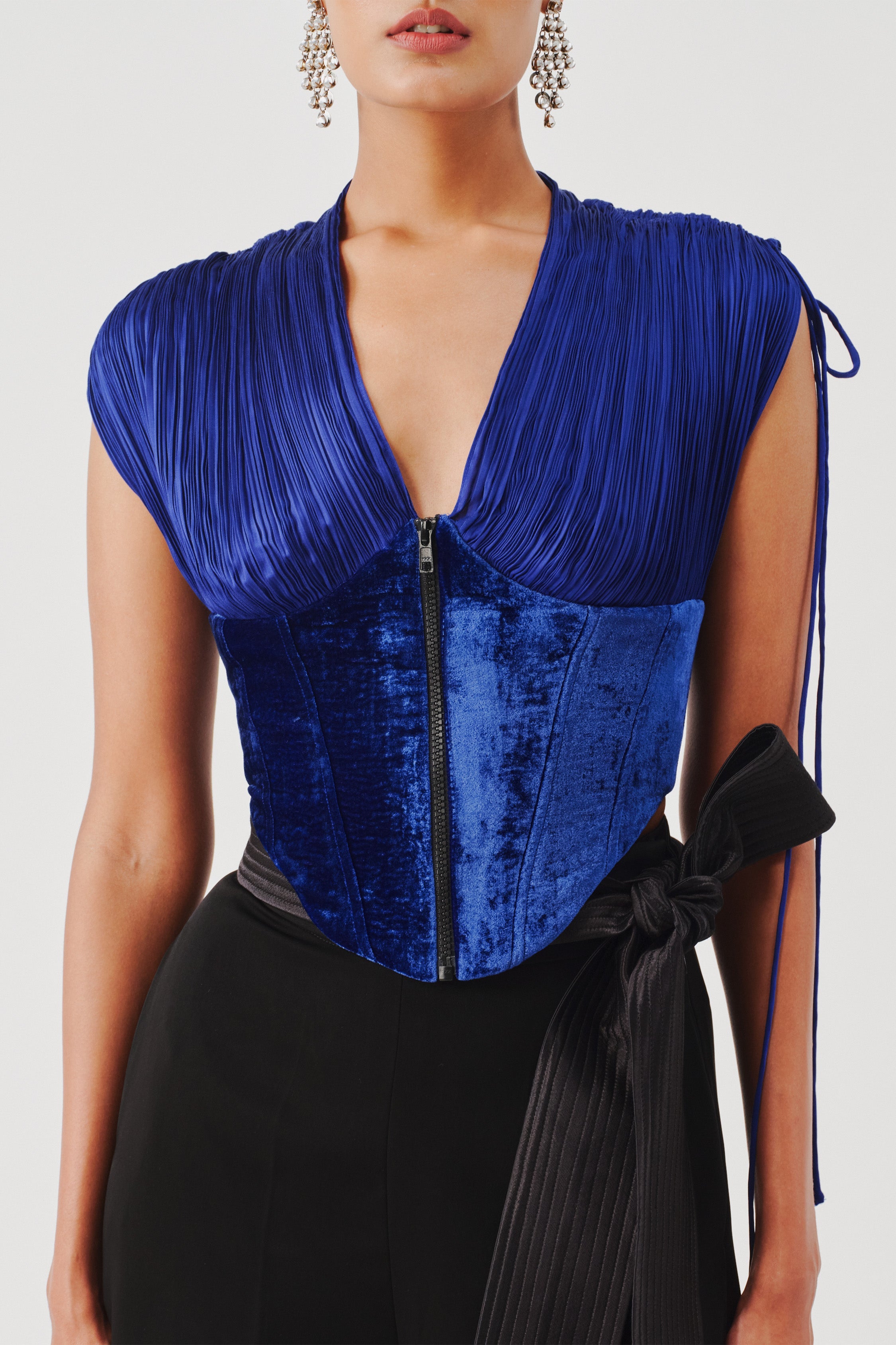 Veronica Corset Top in Blue