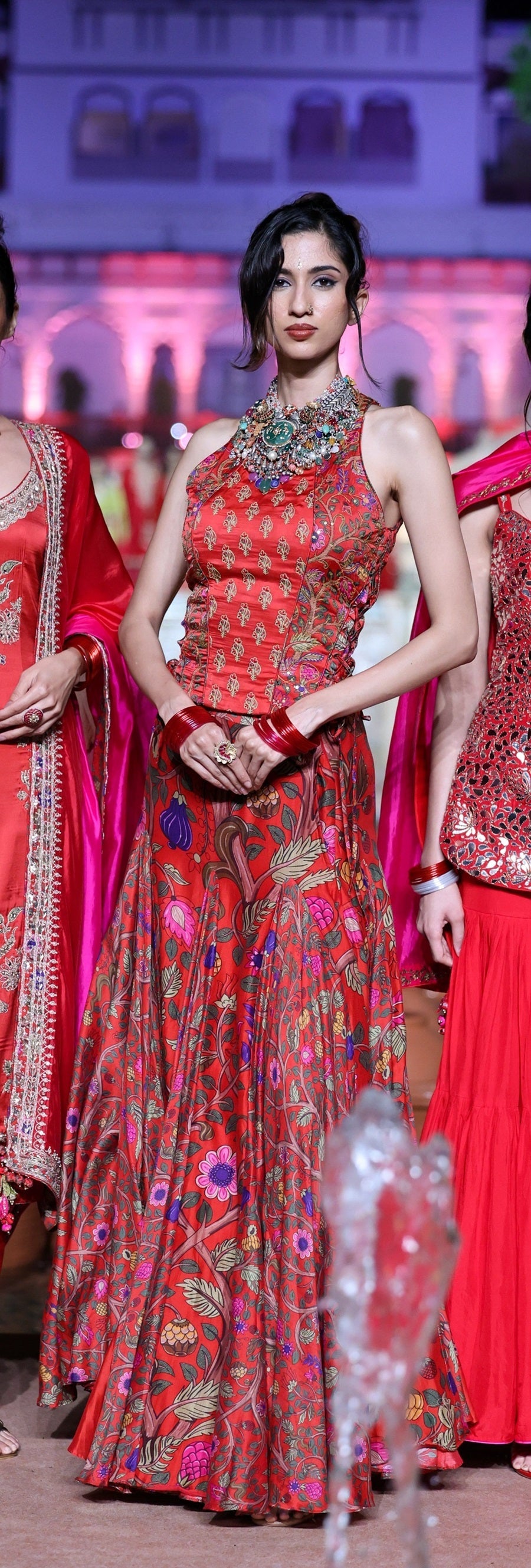 Surkh Laal Corset with Skirt