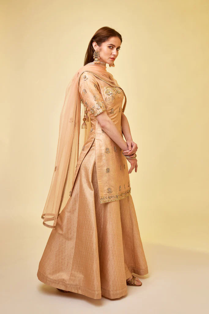 Rose Pink Sharara Set