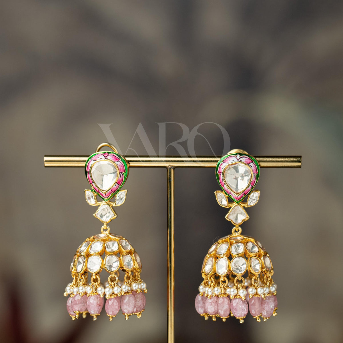 Gulaab Polki Jhumka