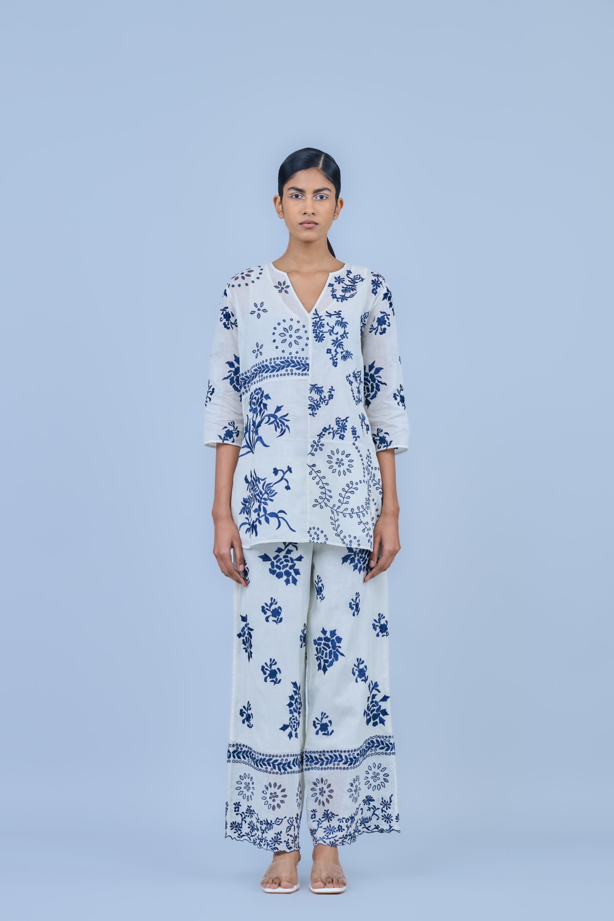 Ecru Spc Handloom Cotton Pant