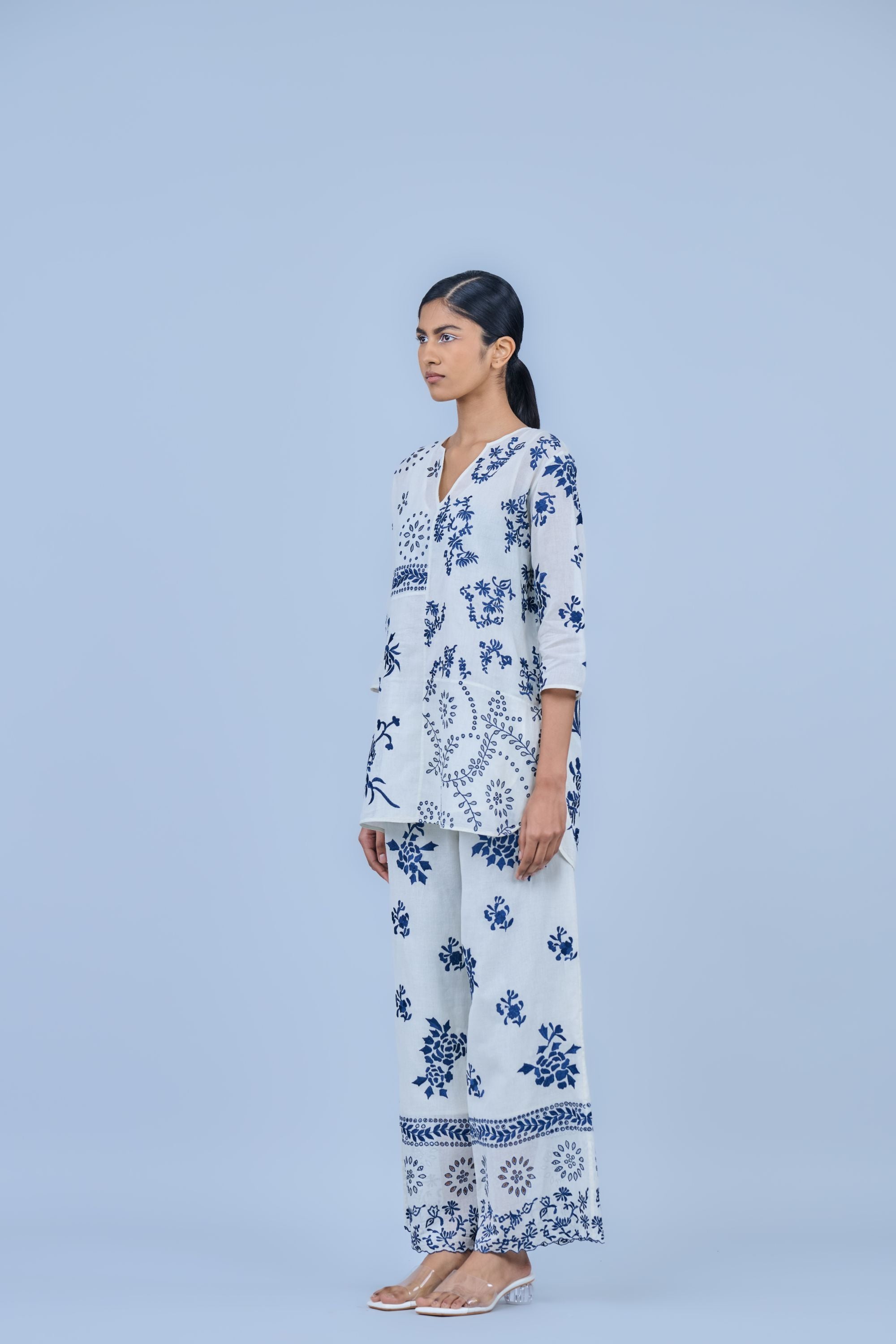 Ecru Spc Handloom Cotton Pant