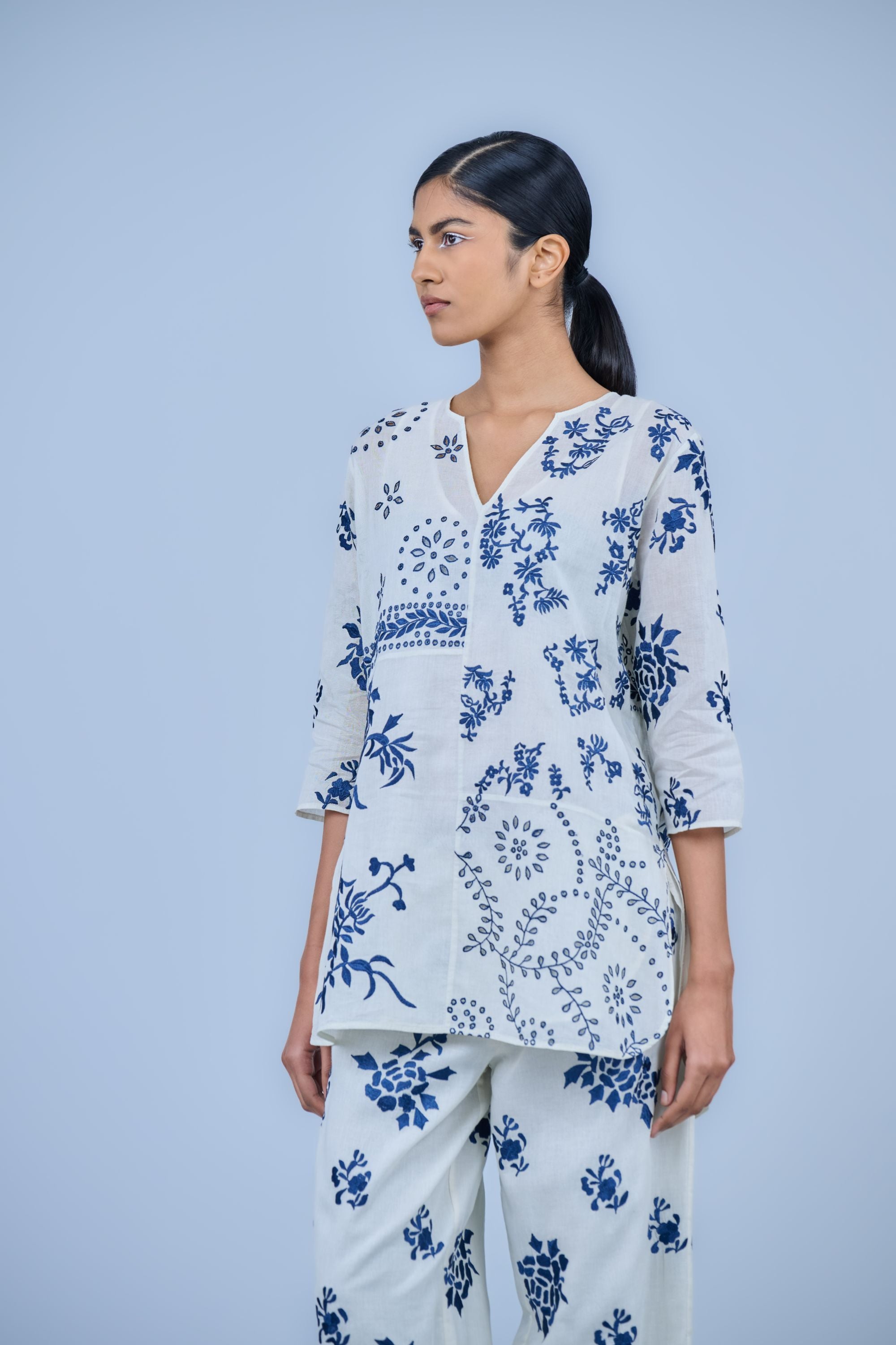 Ecru Spc Handloom Cotton Pant