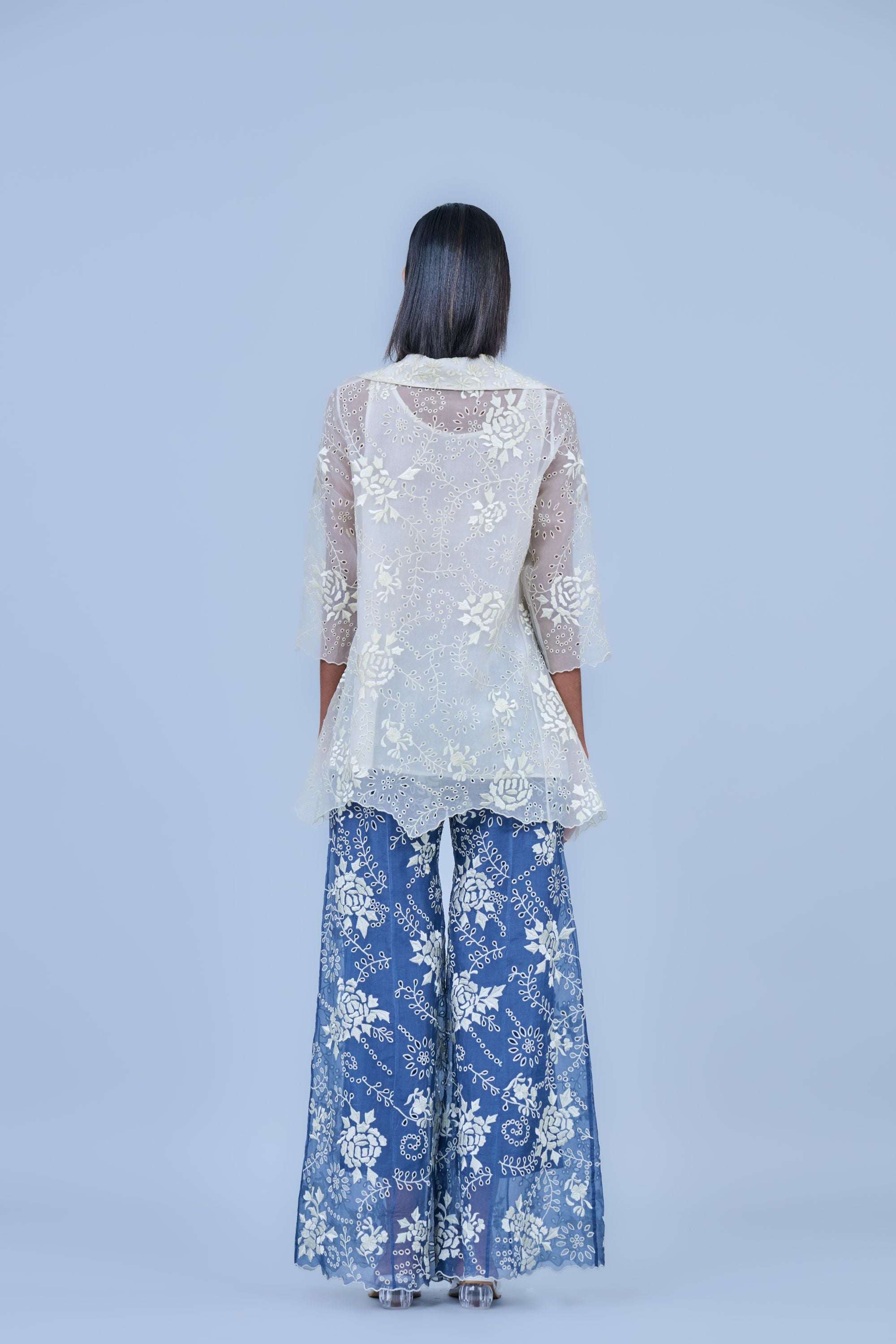 Ecru Ec Silk Organza Jacket