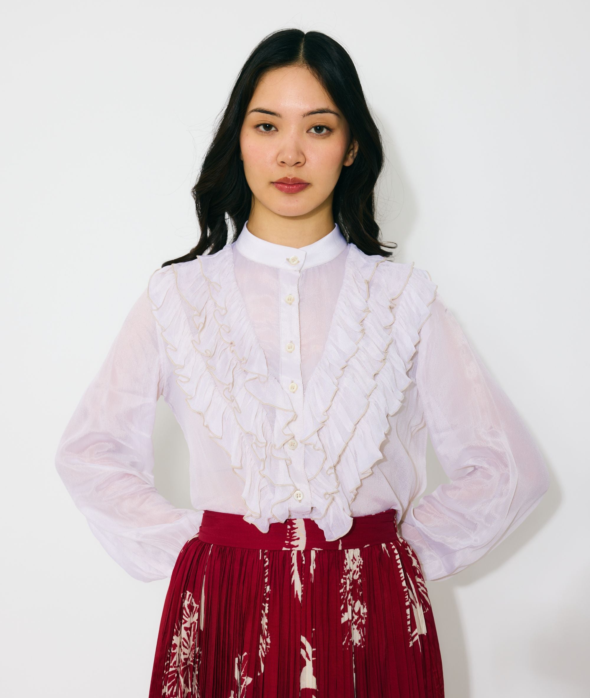 IVORY FRILL TOP