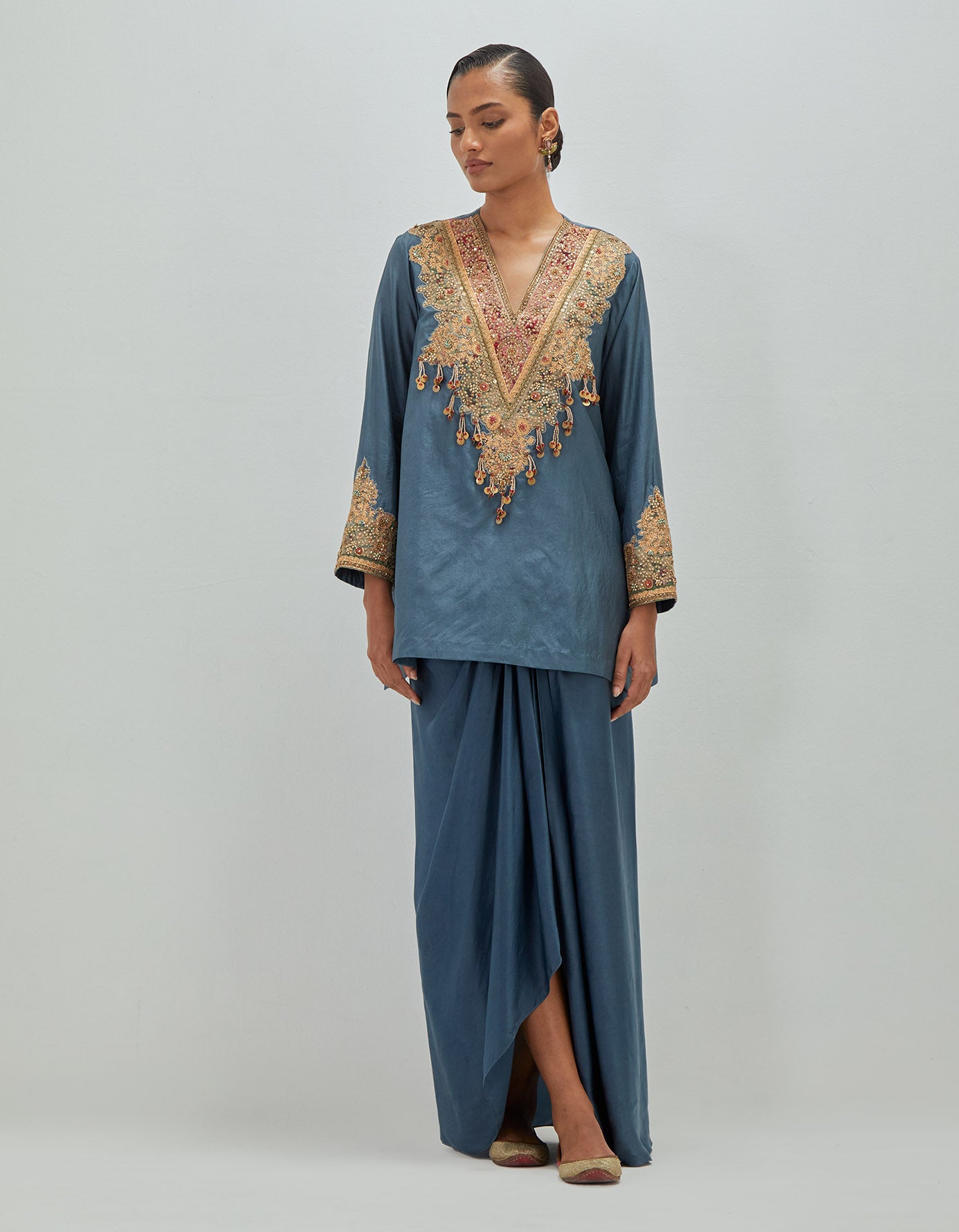 festive pret dhoti set