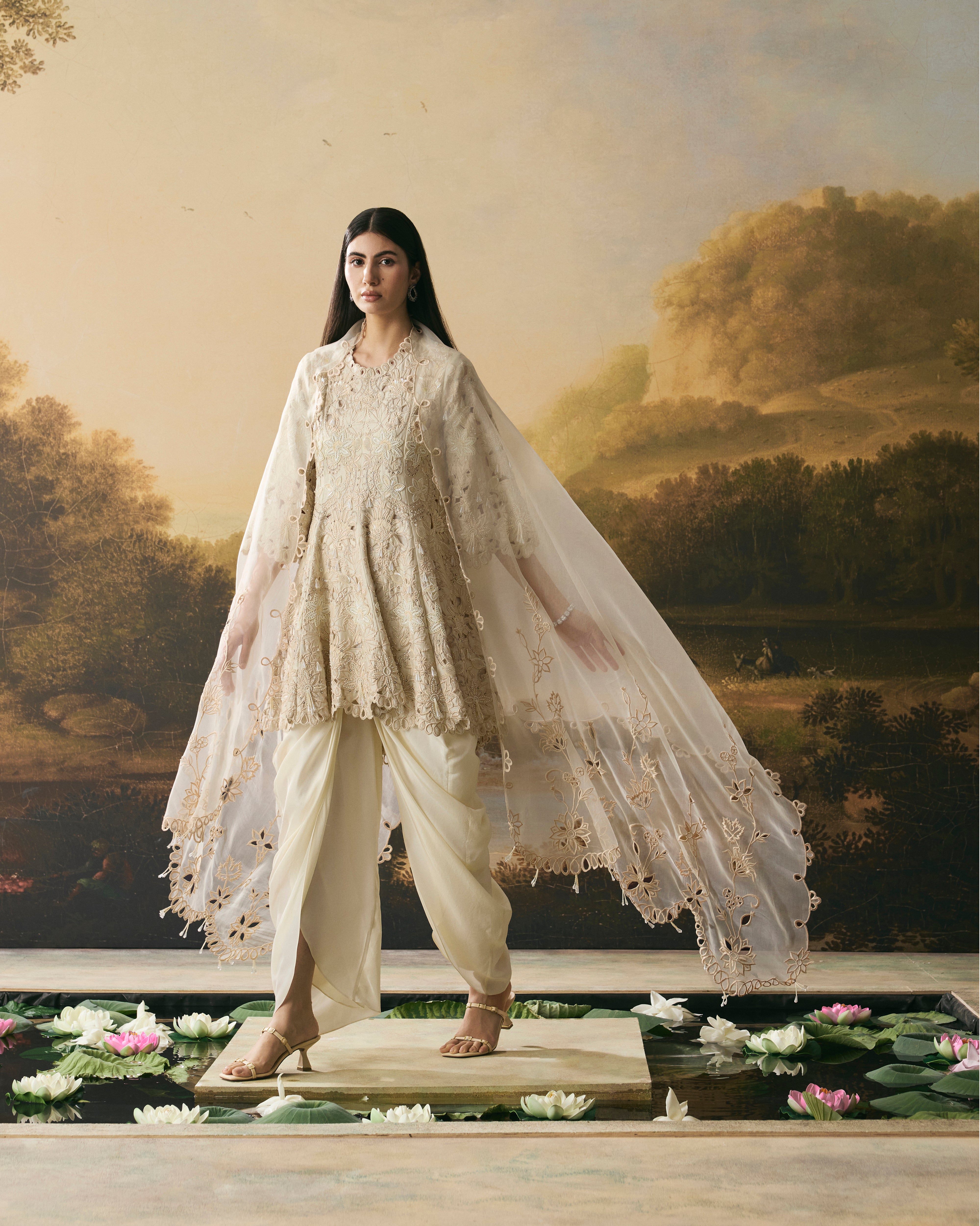IVORY CUTWORK DUPATTA