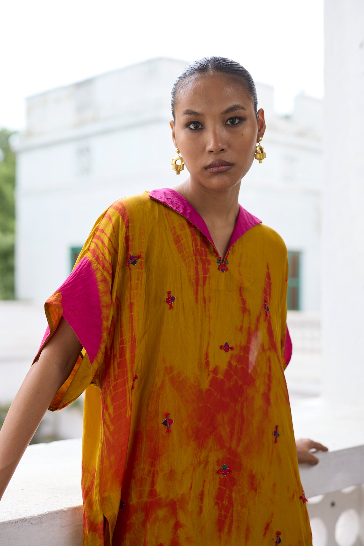 Yellow & Pink Sunbean Tunic Set