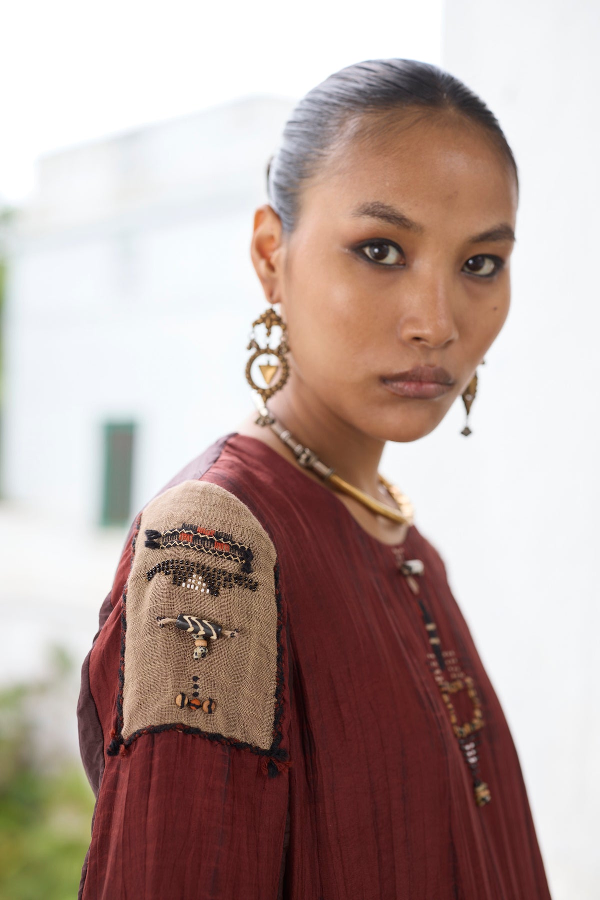 Rust & Brown Petrichor Tunic Set