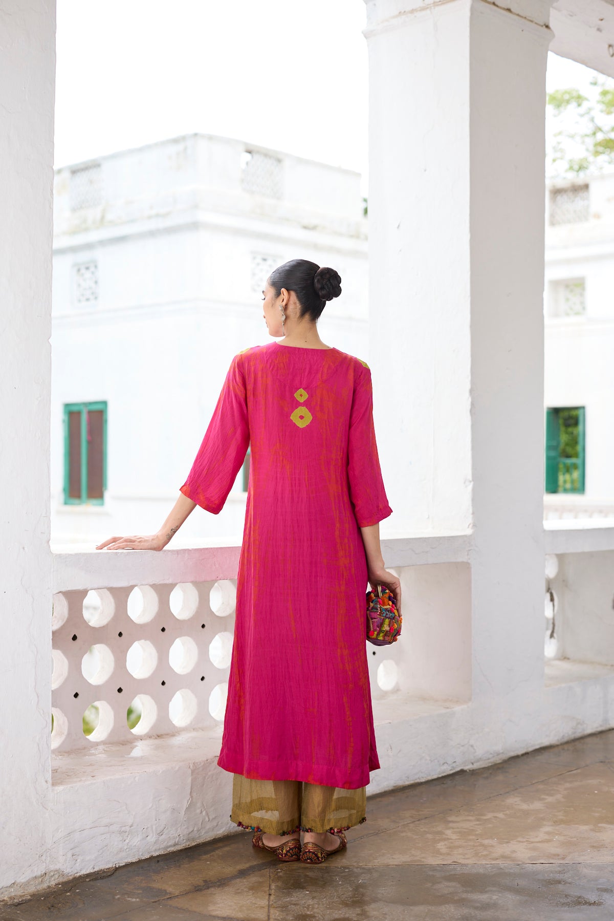 Pink Dapple Tunic Set
