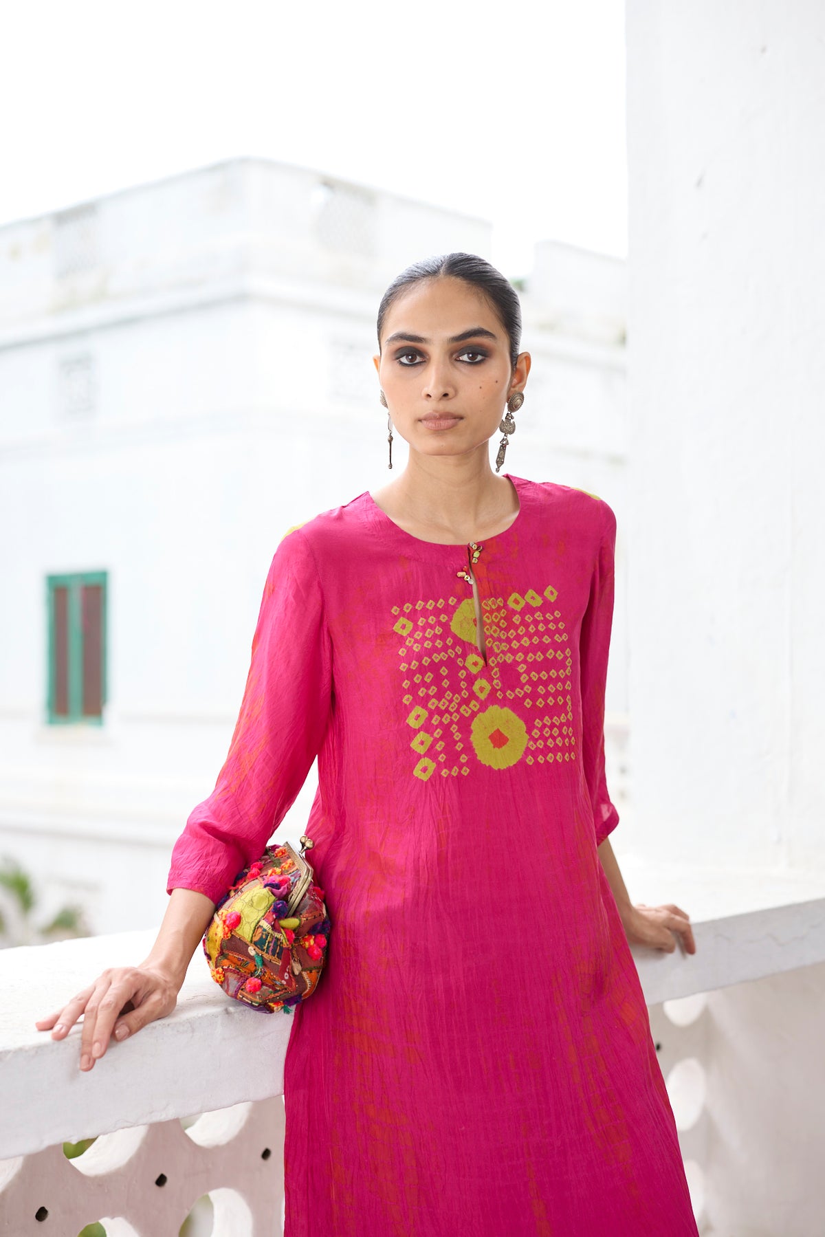 Pink Dapple Tunic Set
