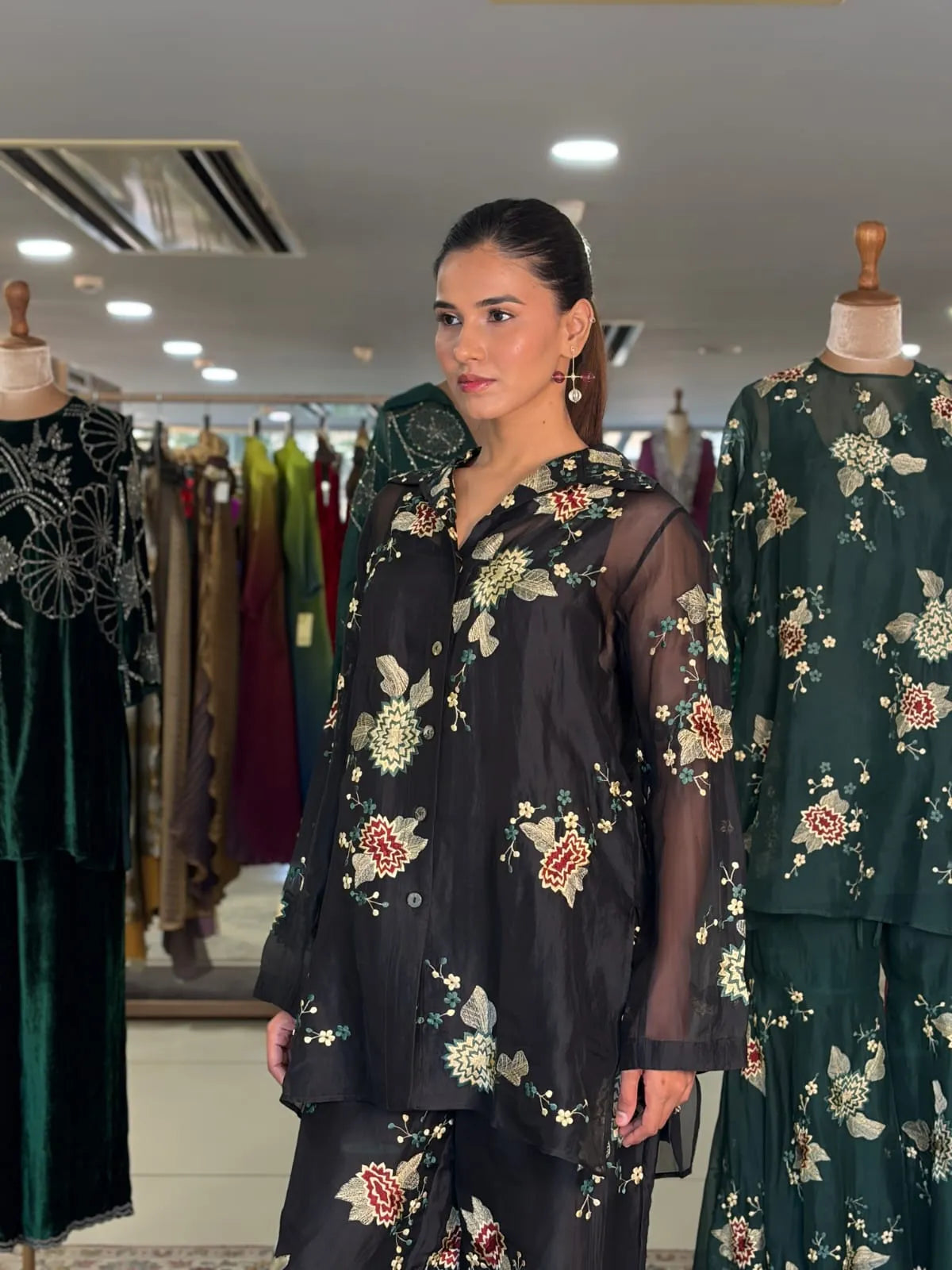 BLACK Multi Organza SET