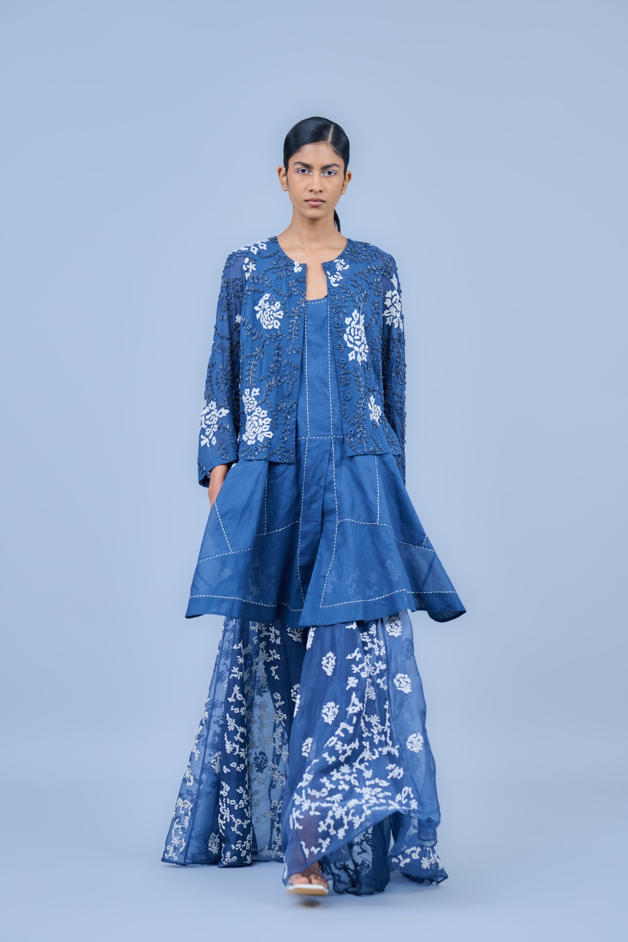 Space Ec Silk Organza Sharara
