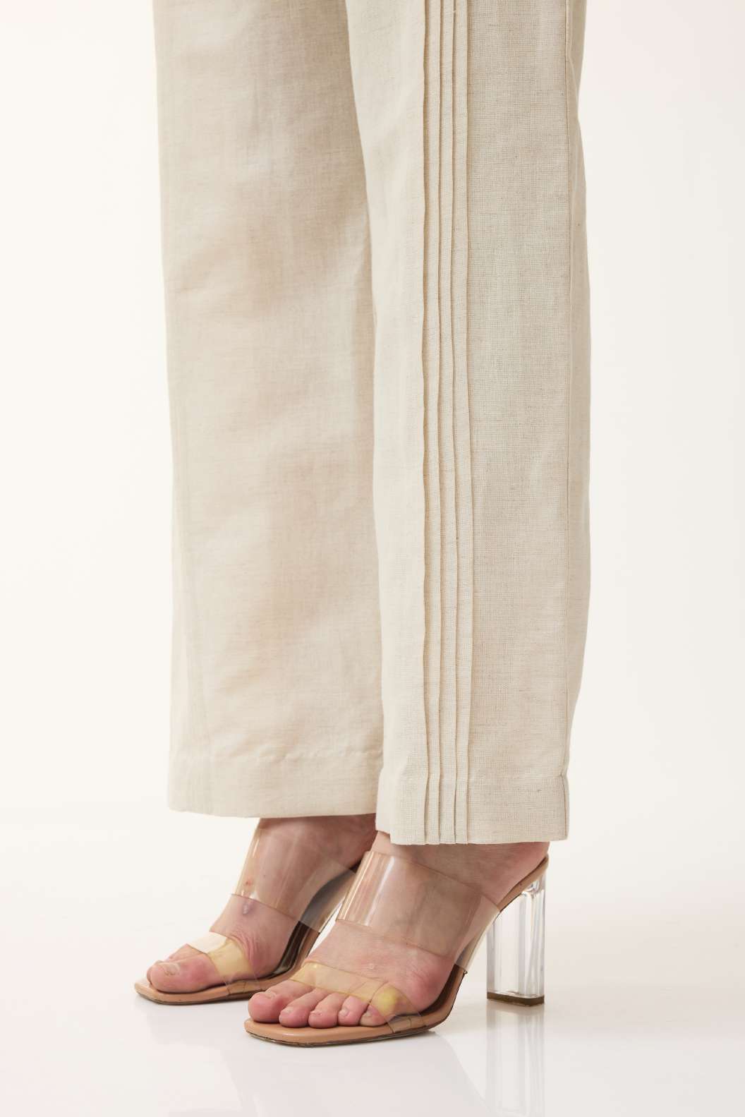 CREAM LINEN EMBROIDERED SHIRT