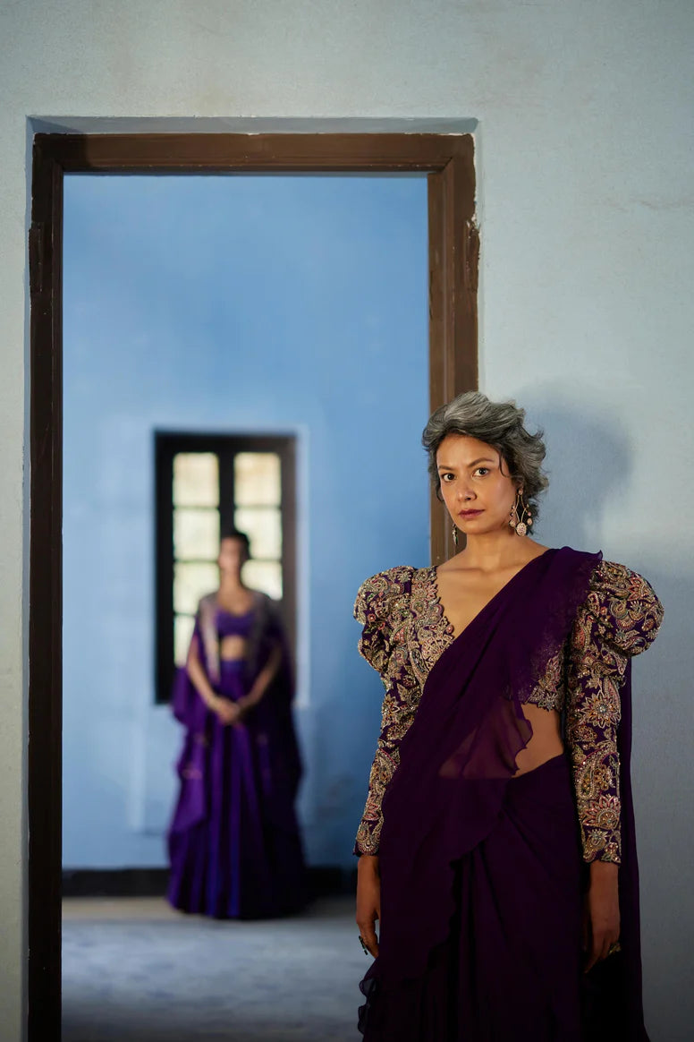 Ahilya Lehenga Saree Set