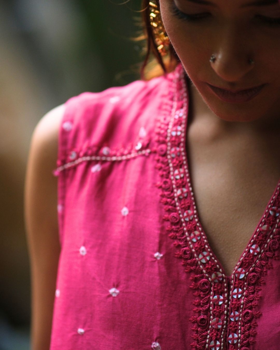 HAND EMBROIDERED BANDHANI CO-ORD SET