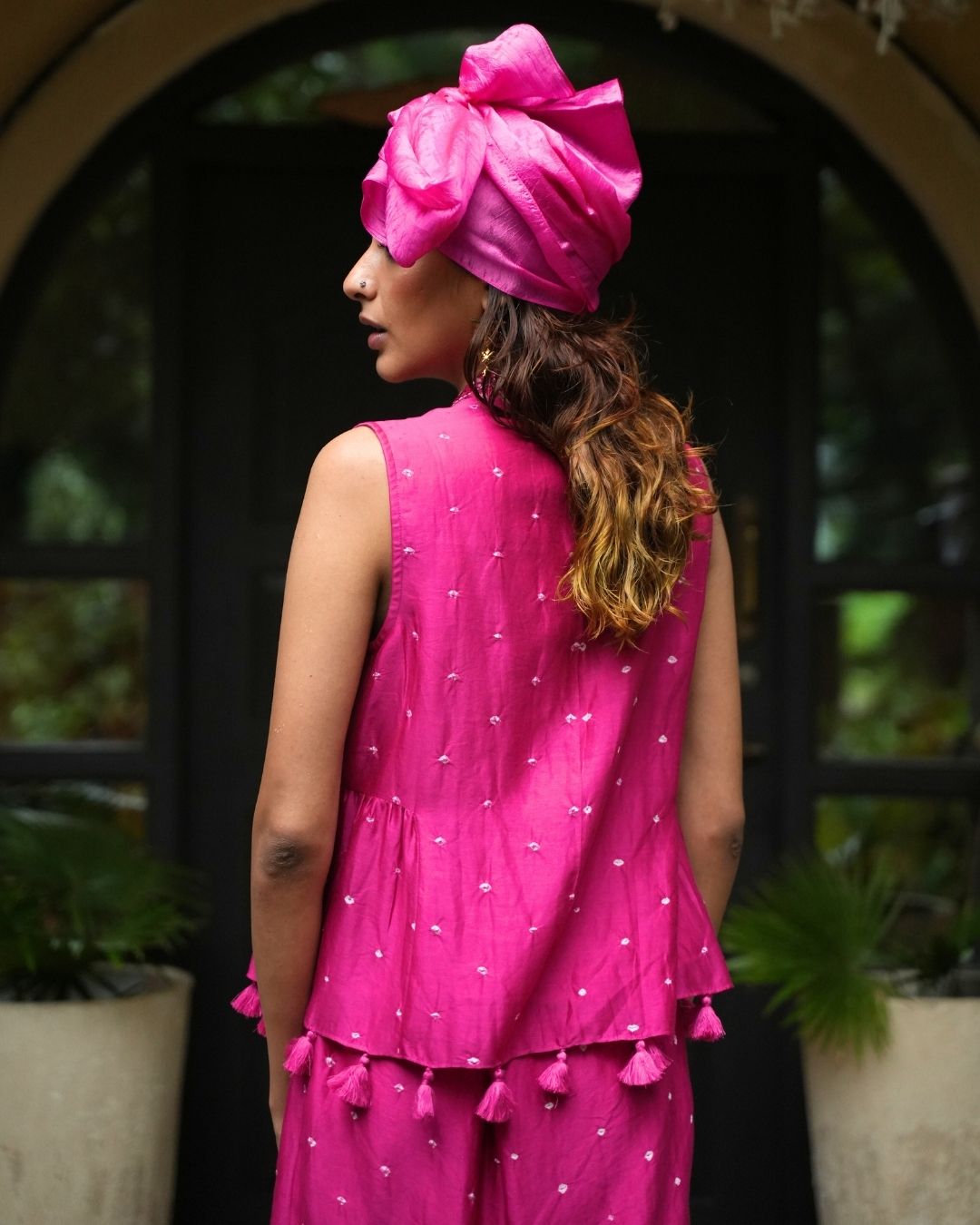 HAND EMBROIDERED BANDHANI CO-ORD SET