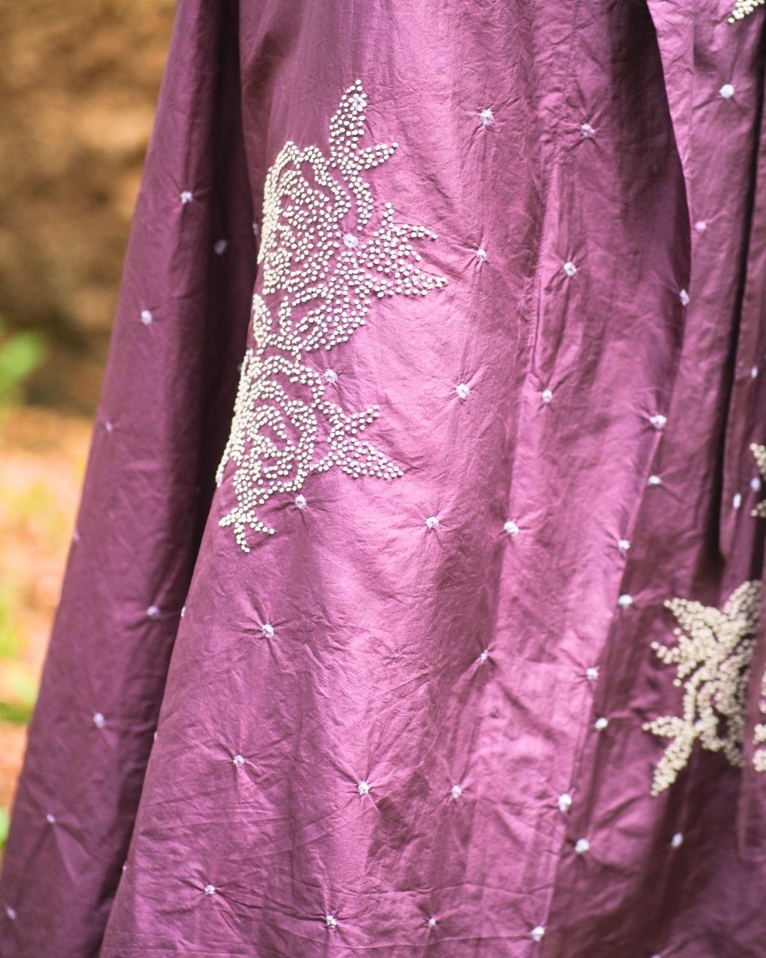 HAND EMBROIDERED COWL DRESS