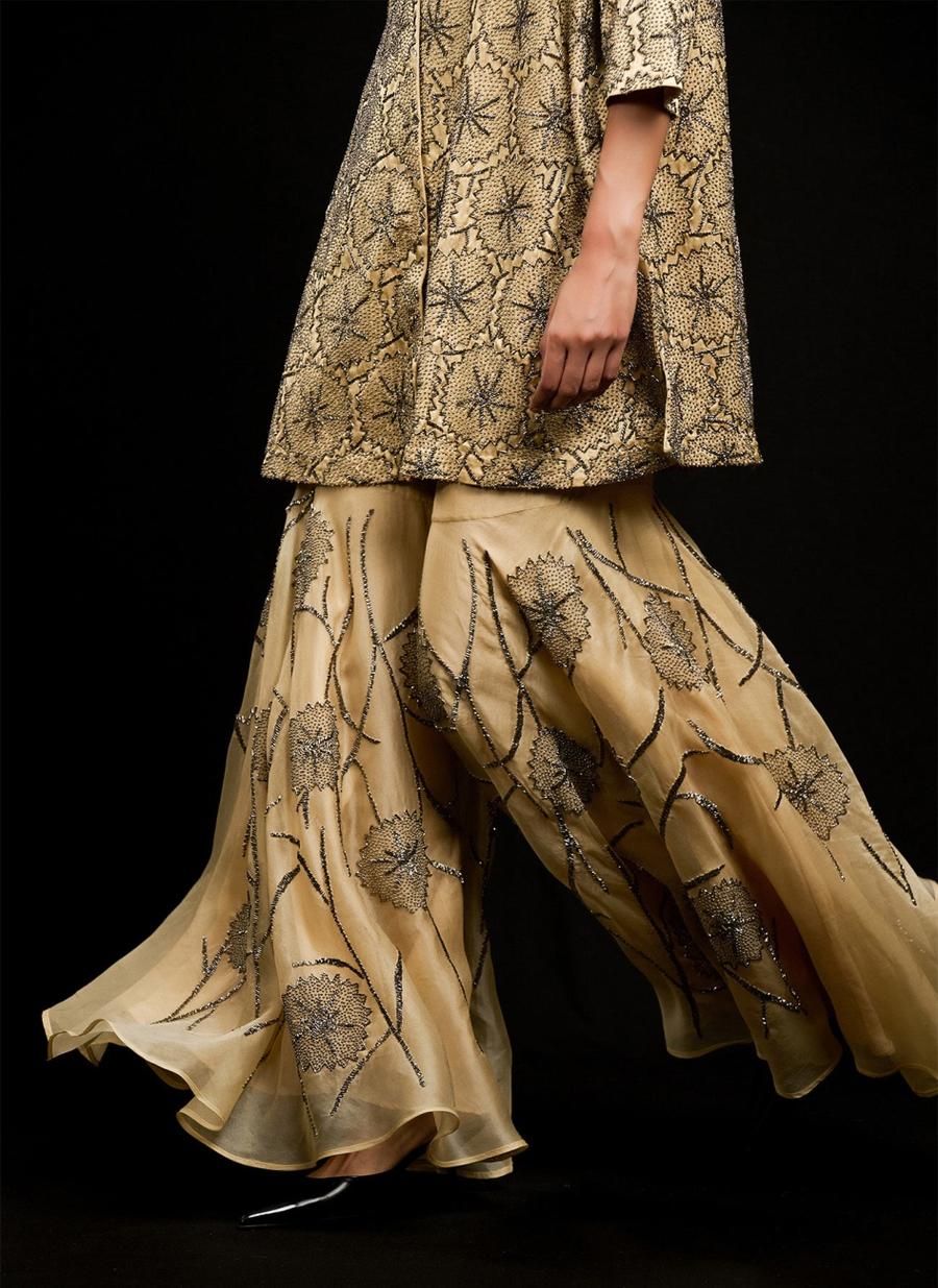 Topaz SLV Silk Organza Sharara
