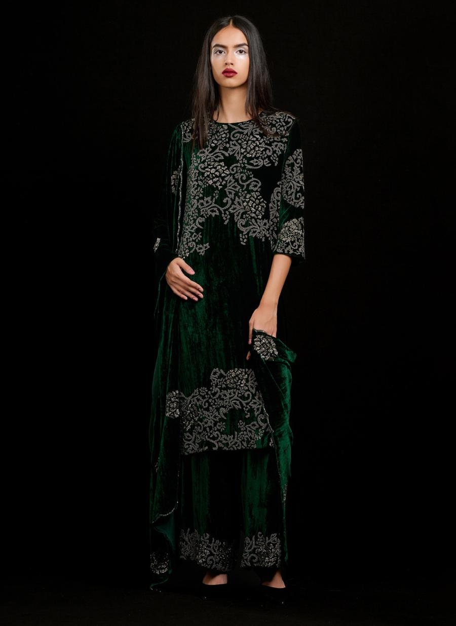 Emerald SLV Velvet Pant