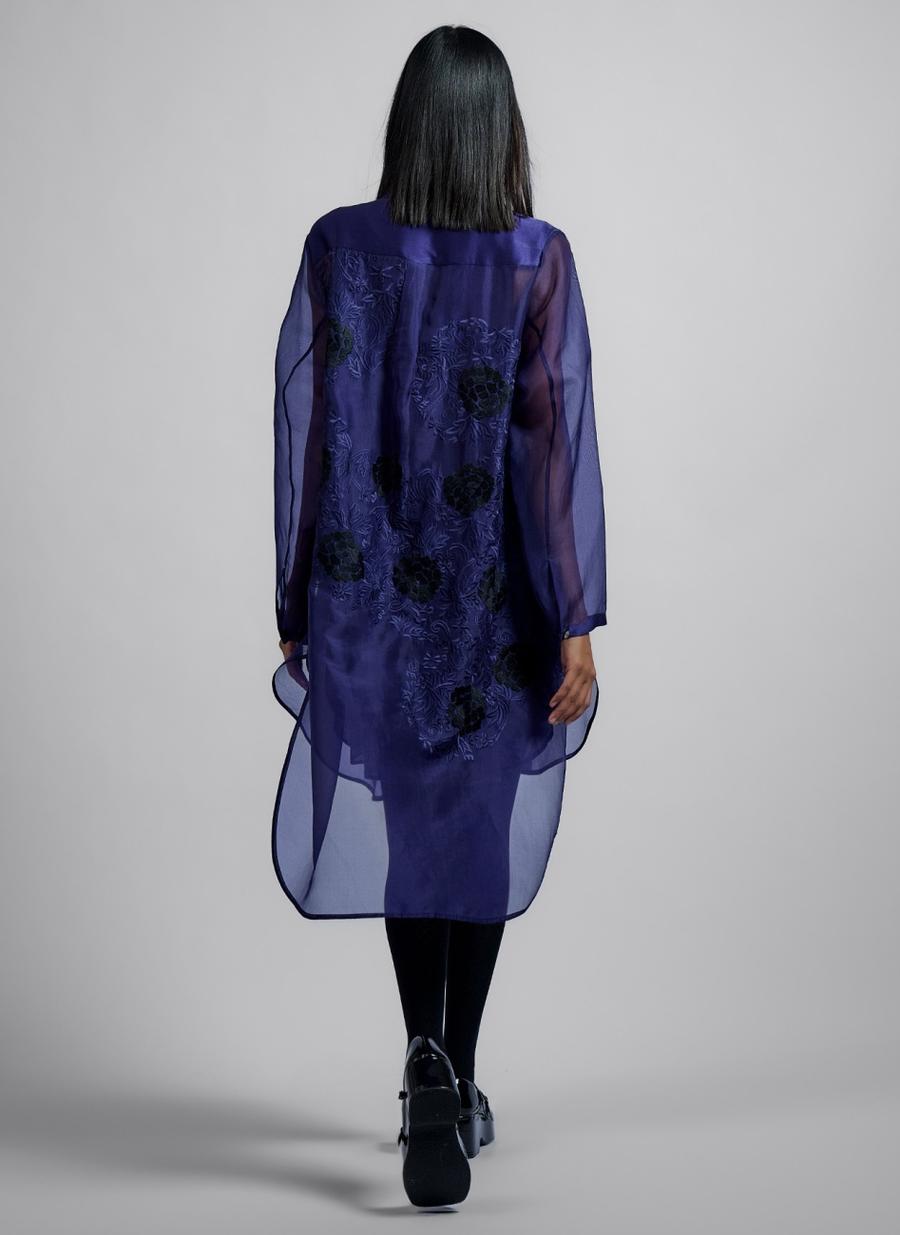 Purple Purple BLK Silk Organza Shirt