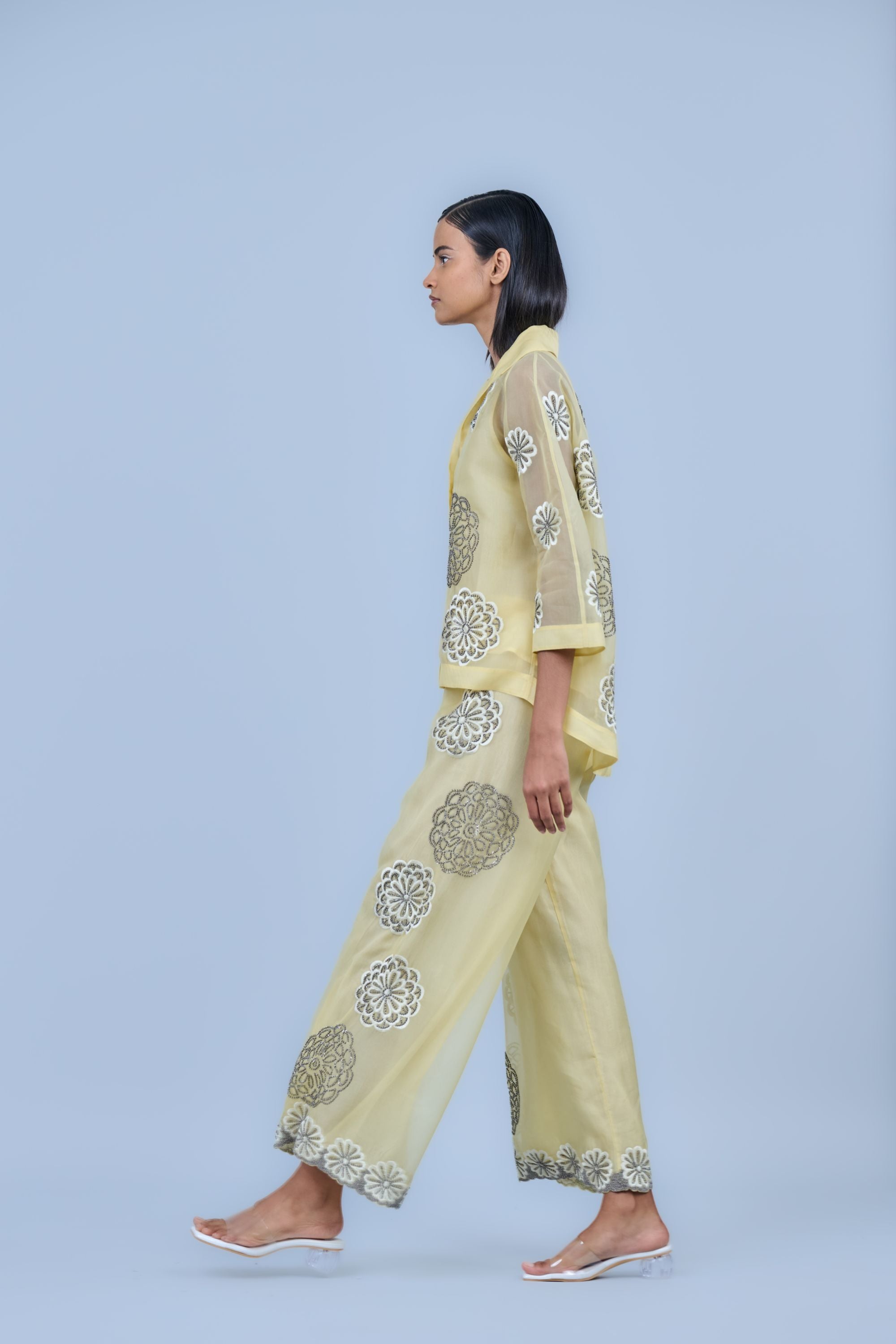 Sun Ec Slv Silk Organza Pant