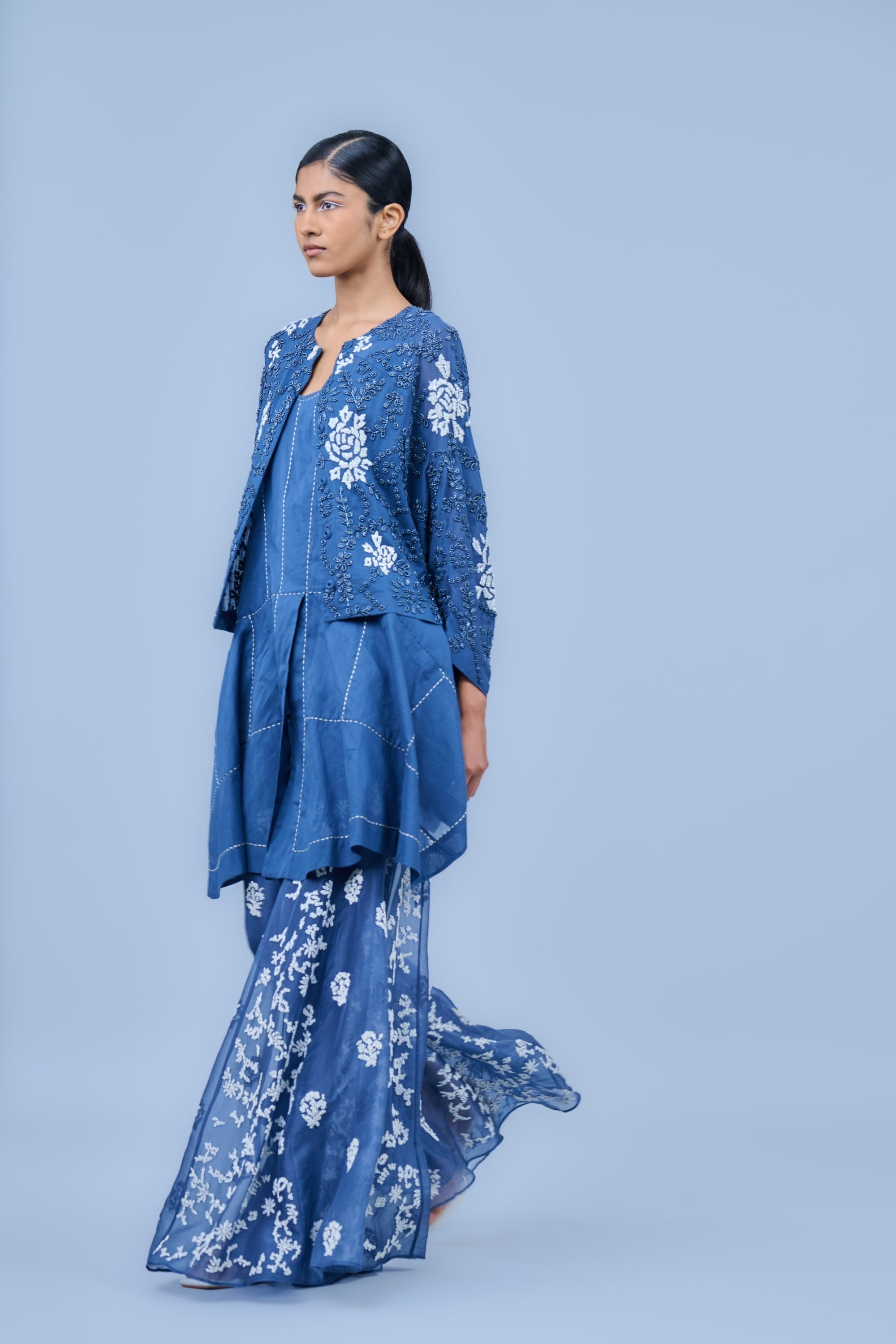 Space Ec Silk Organza Sharara