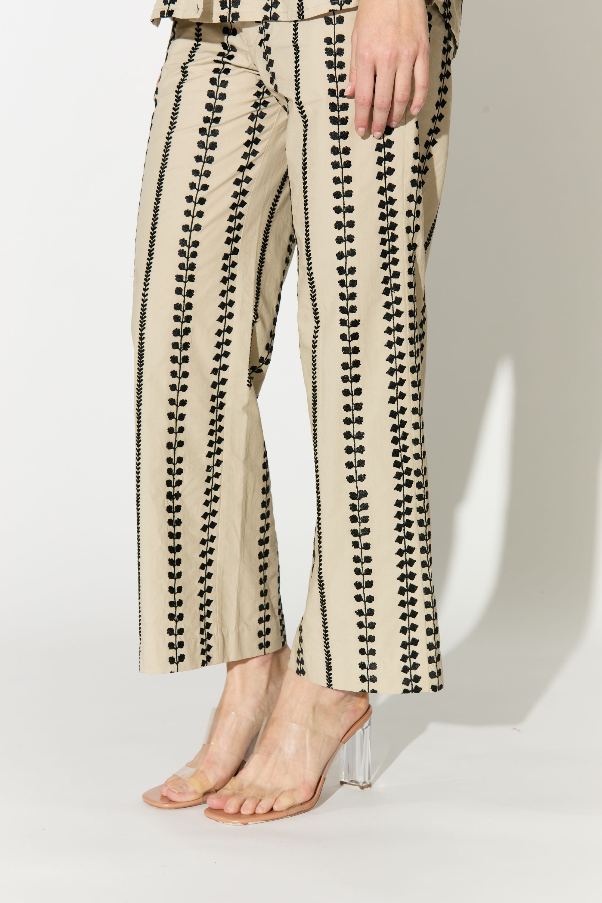 Beige Embroidered Shirt