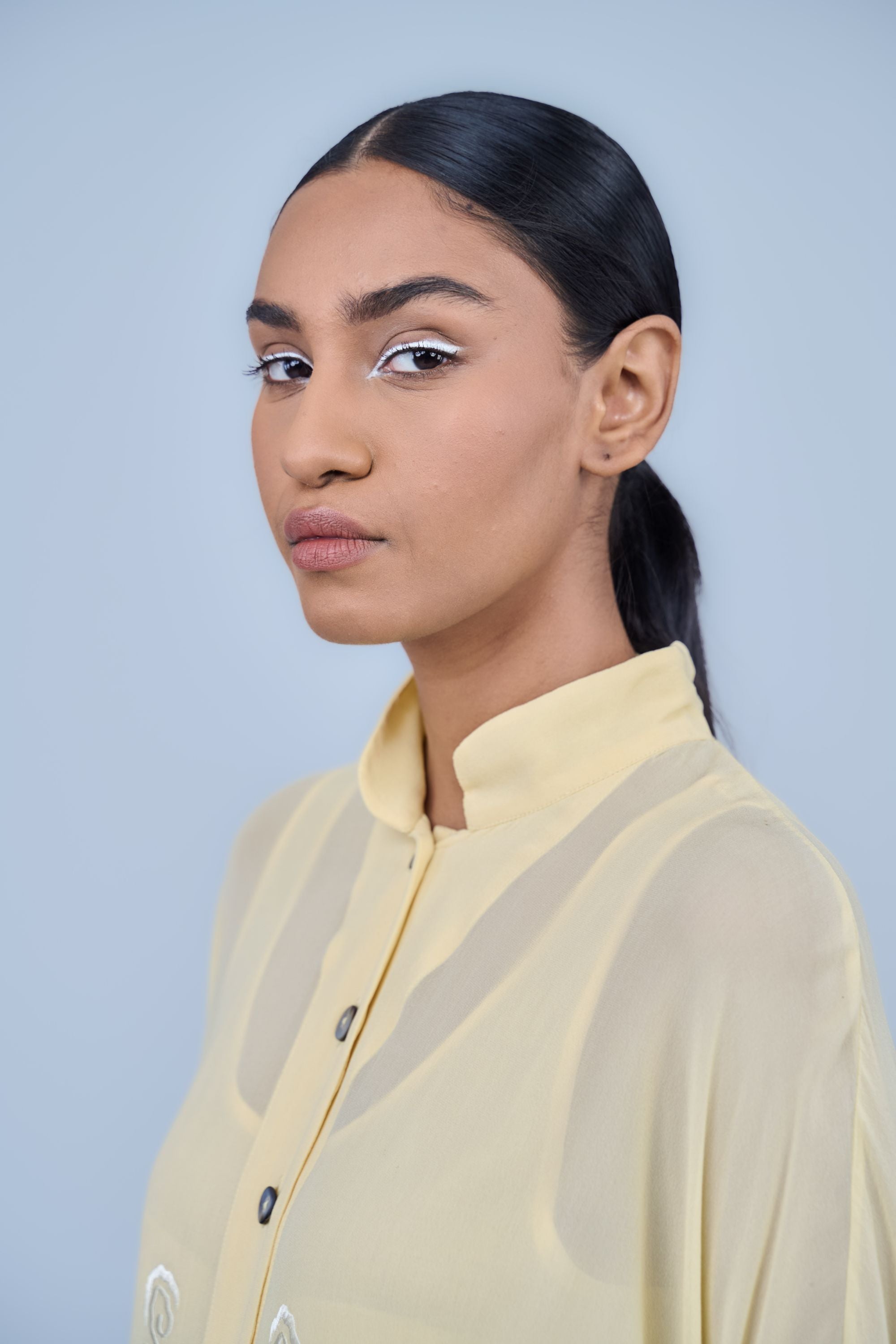 Ecru Silk Georgette Palazzo