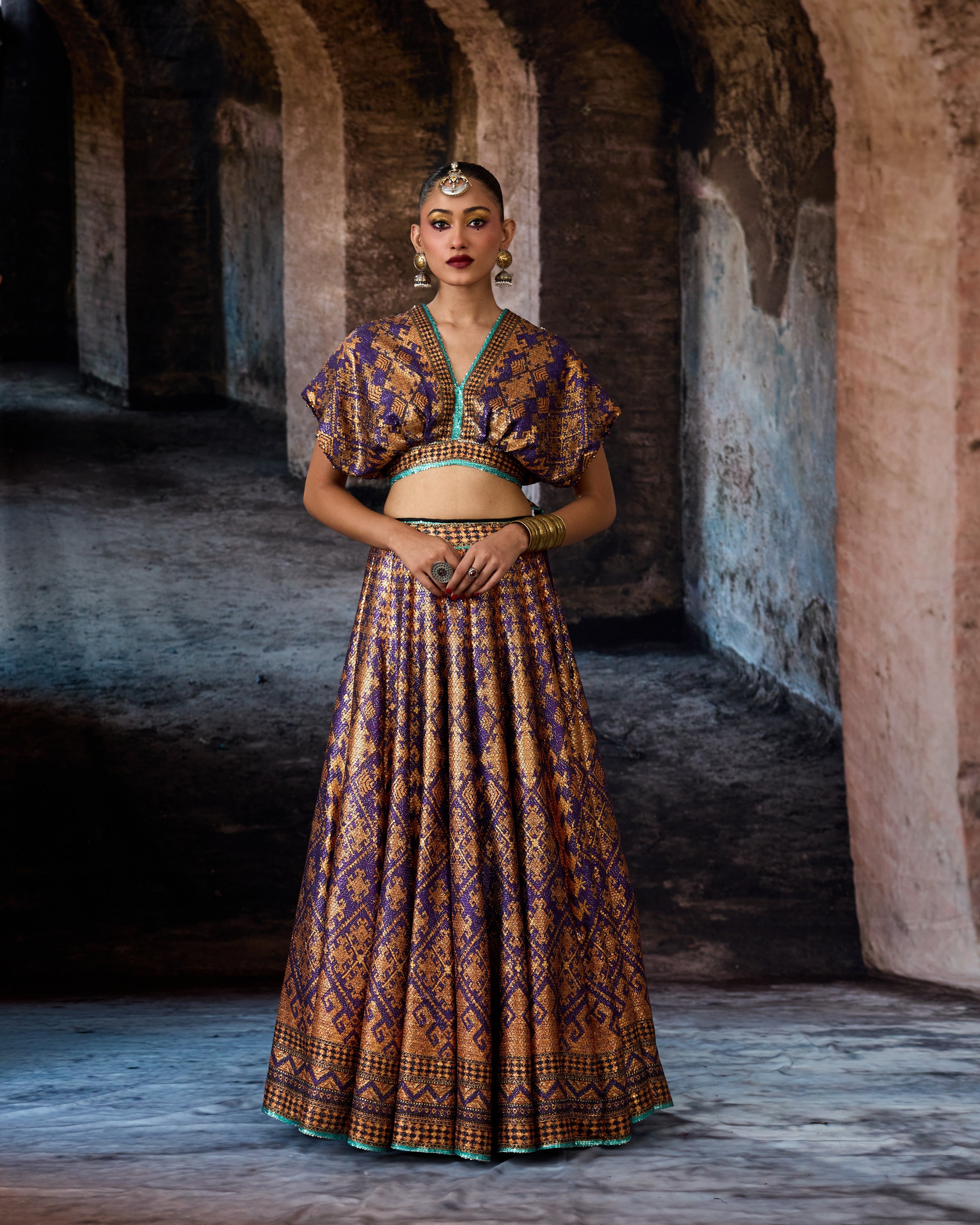 Bethari : Neerja/Leela - Purple/Copper