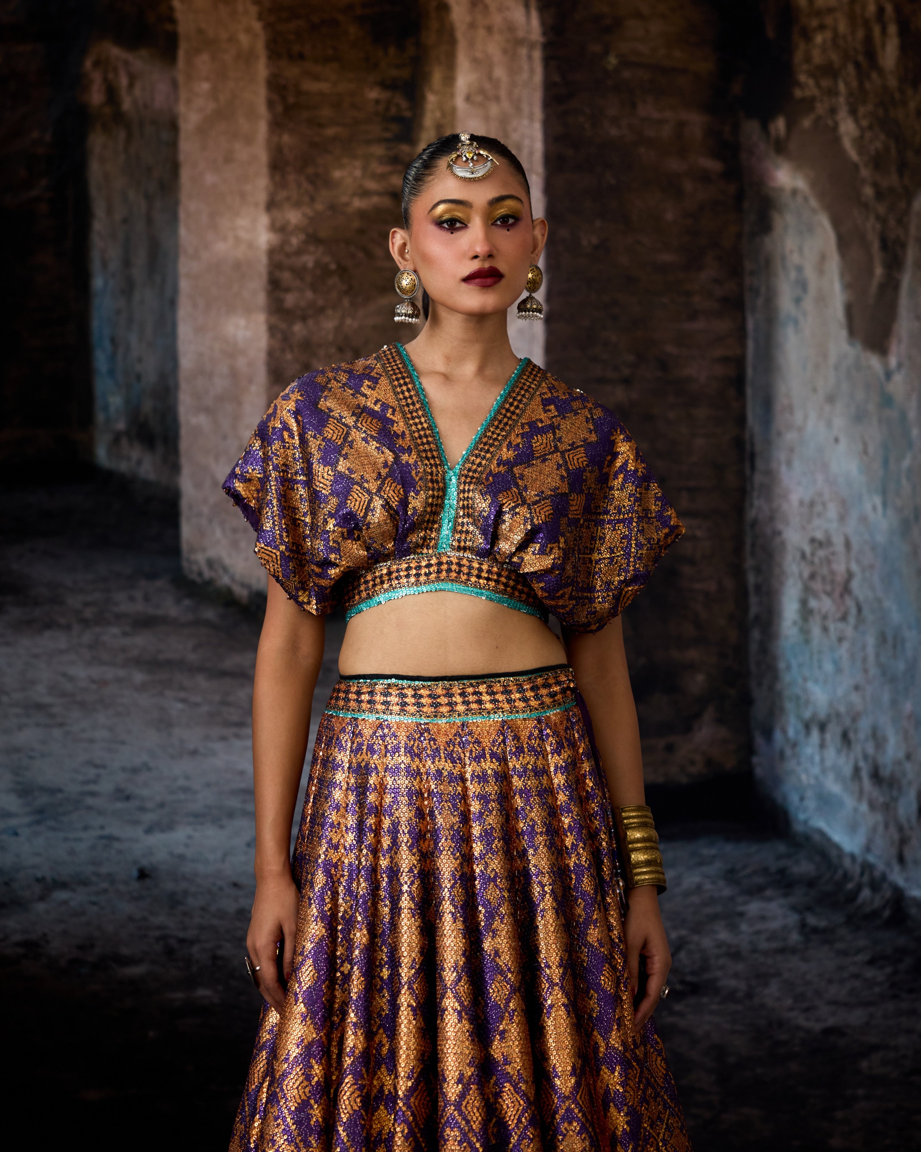 Bethari : Neerja/Leela - Purple/Copper