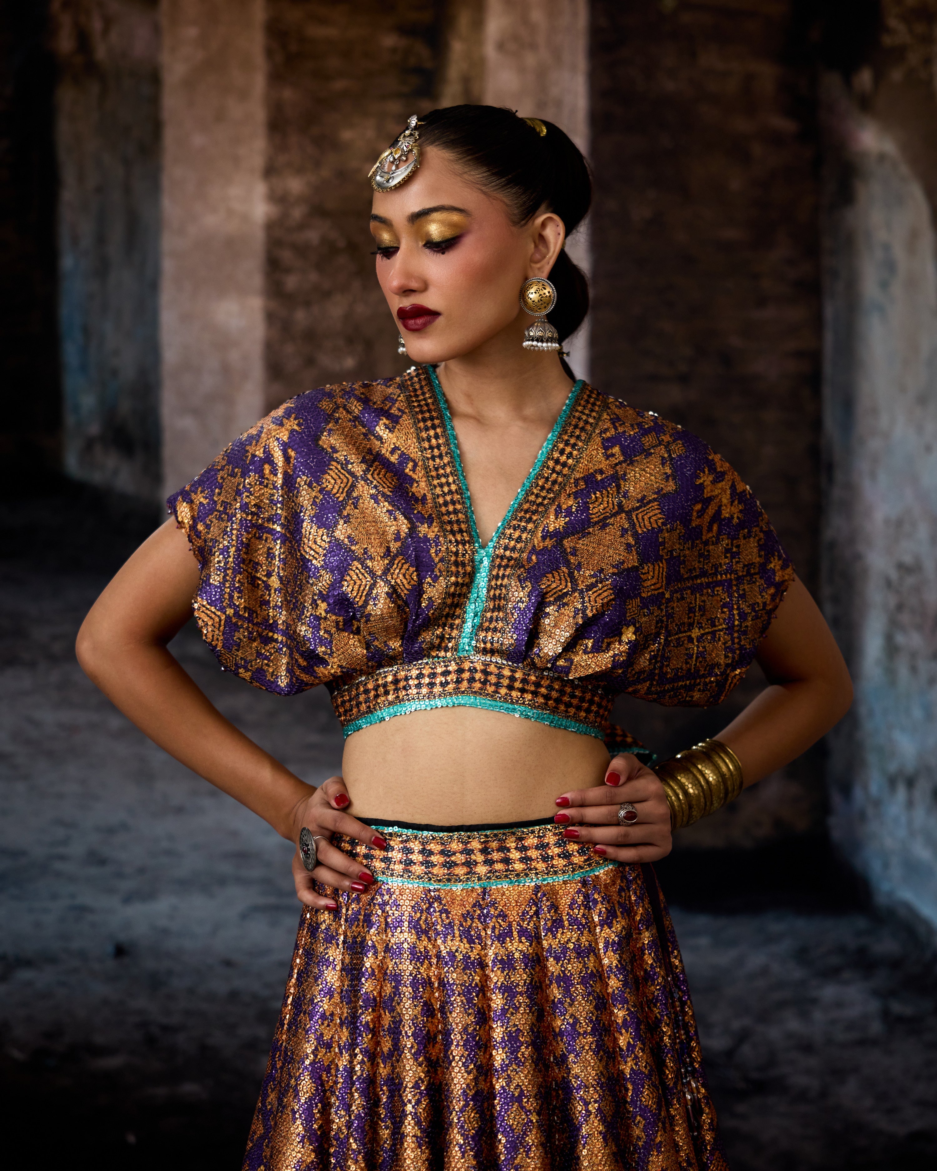 Bethari : Neerja/Leela - Purple/Copper