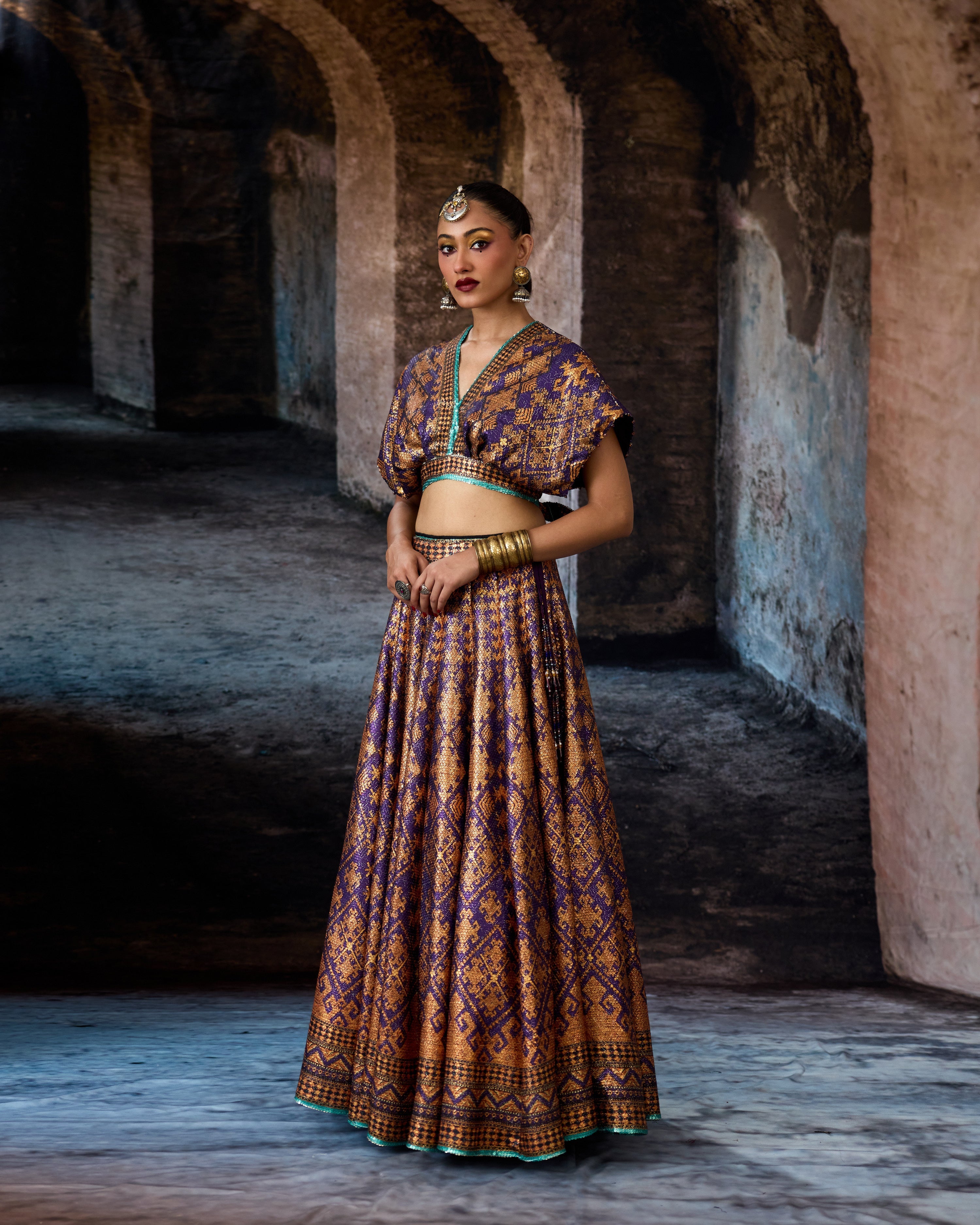 Bethari : Neerja/Leela - Purple/Copper