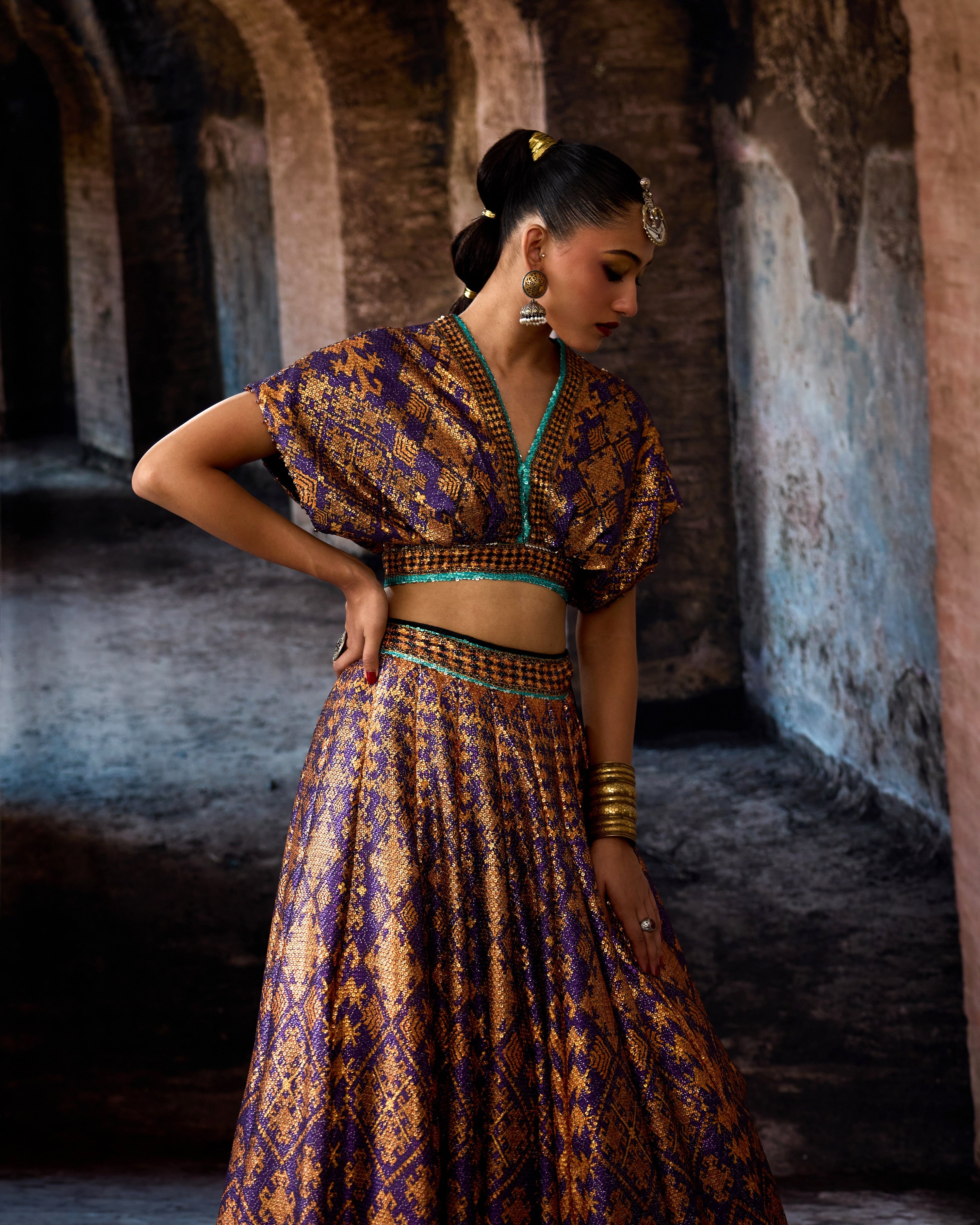 Bethari : Neerja/Leela - Purple/Copper