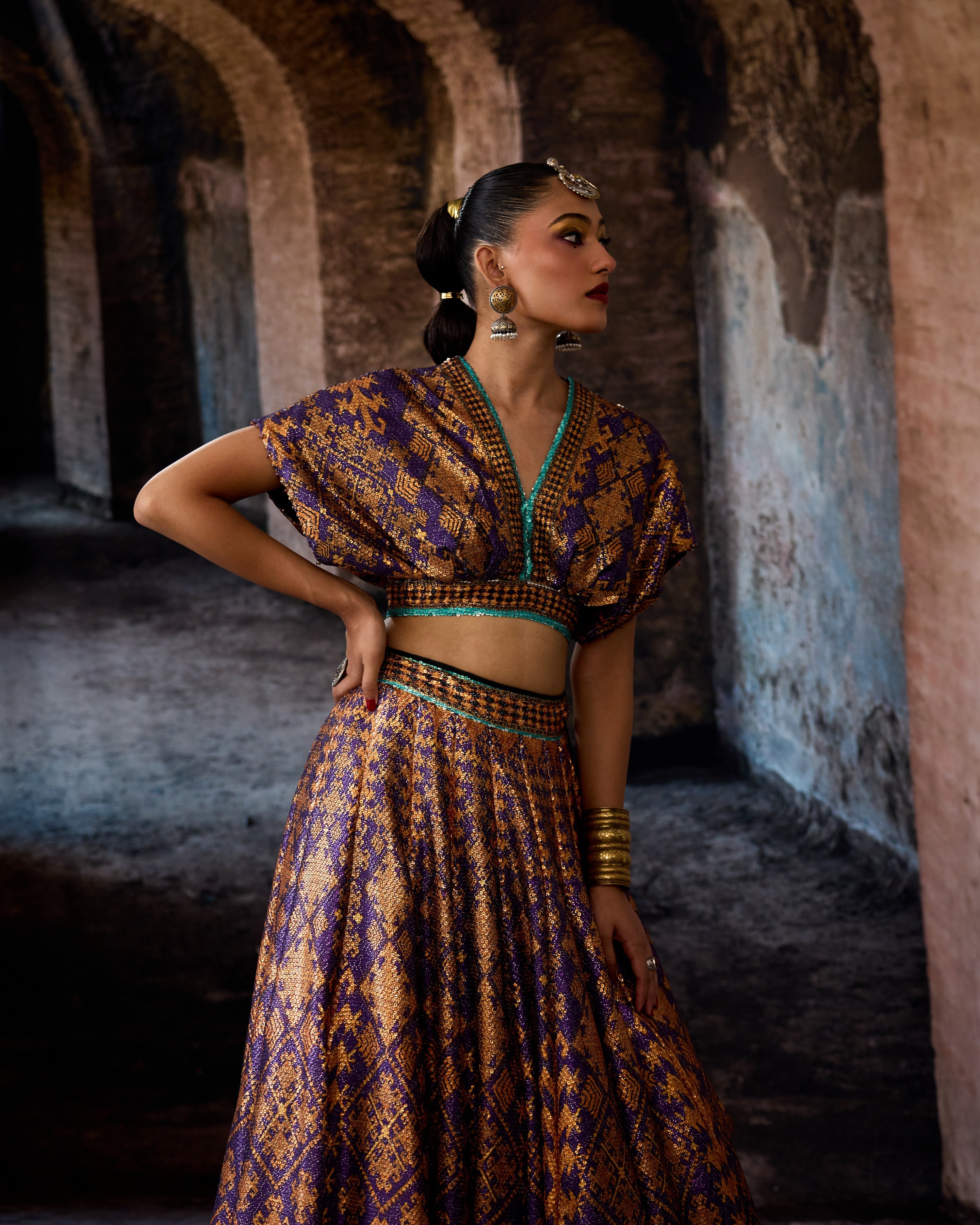 Bethari : Neerja/Leela - Purple/Copper