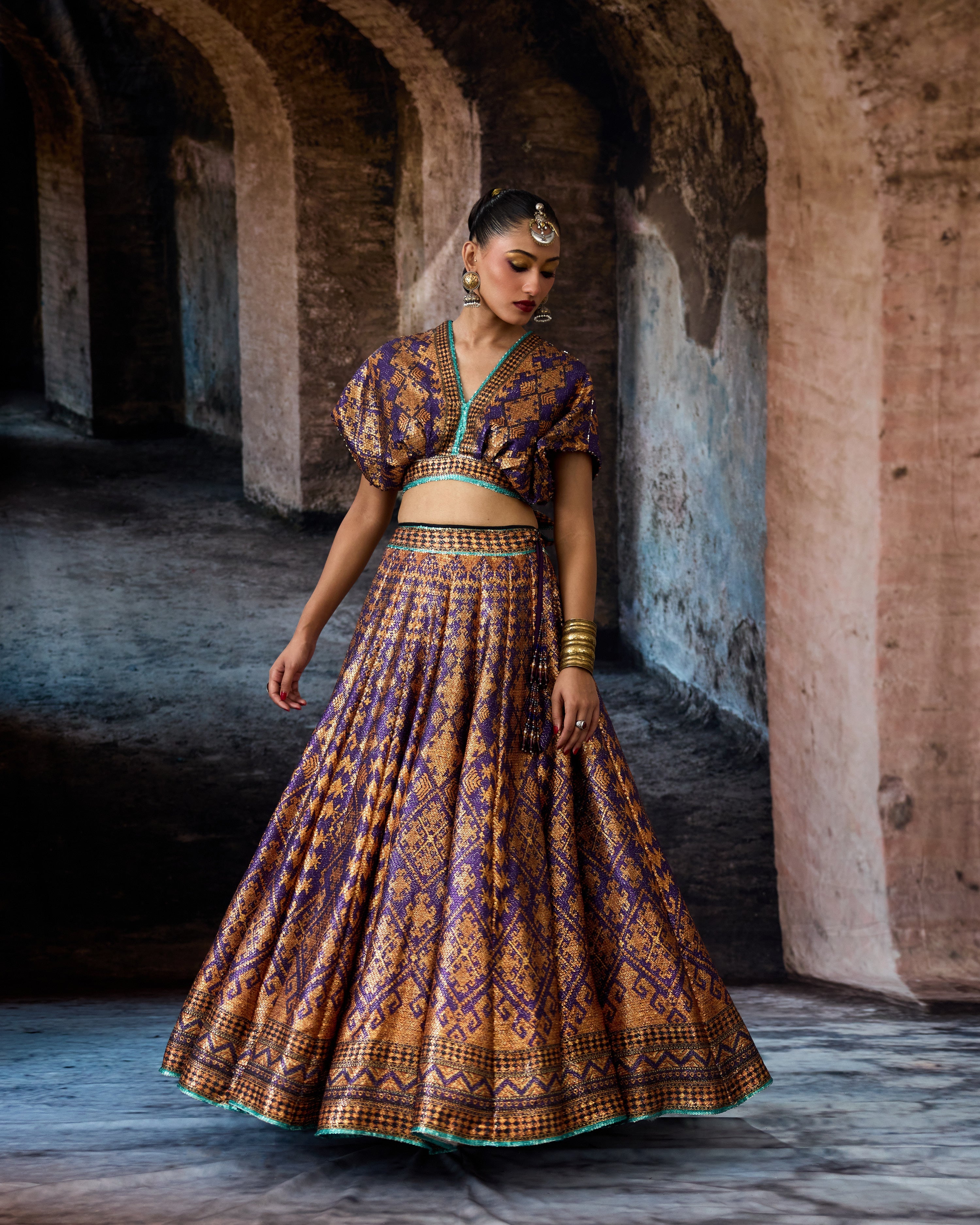 Bethari : Neerja/Leela - Purple/Copper