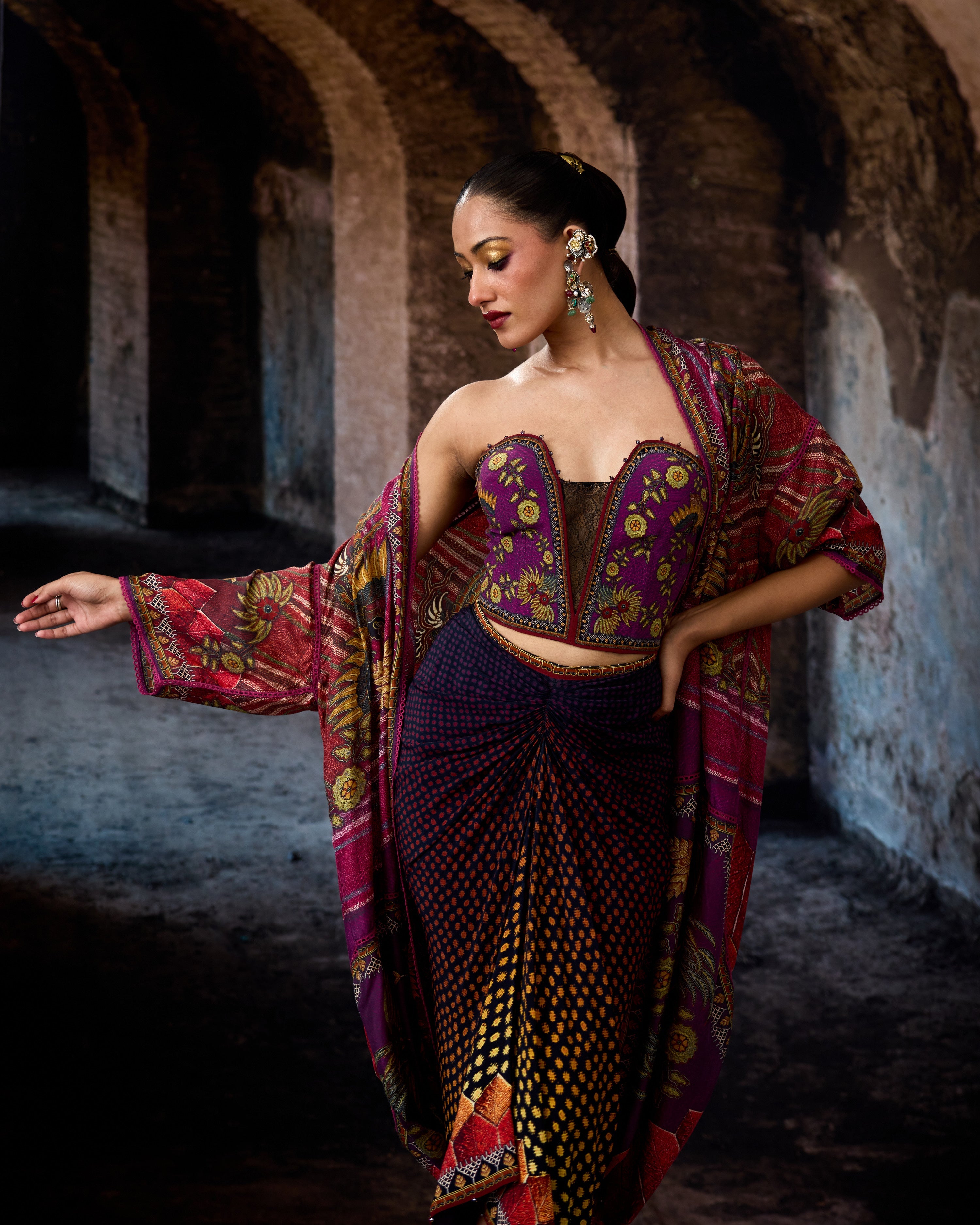 Bethari : Jannat/Corset/Draupati - Plum/Gold