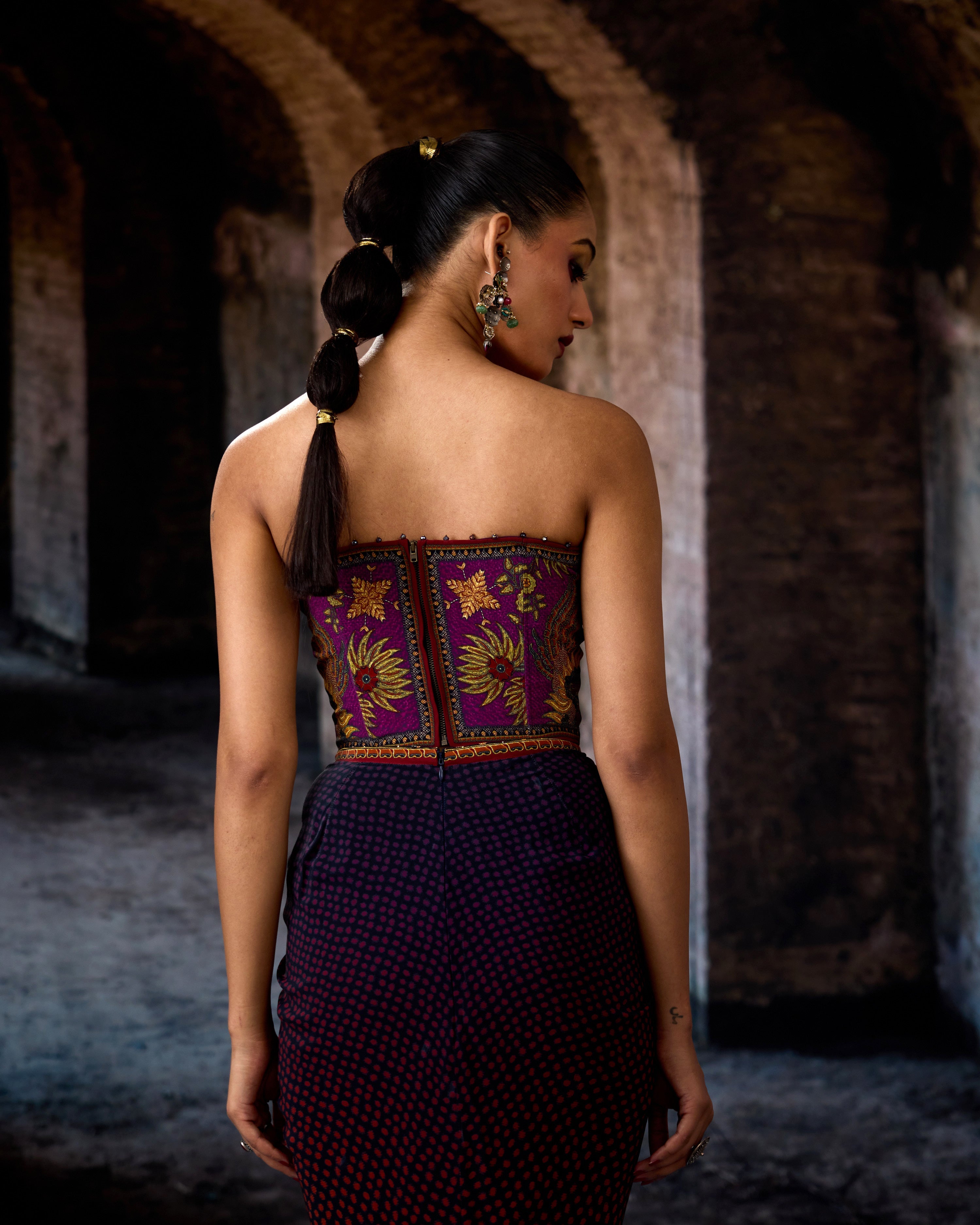 Bethari : Jannat/Corset/Draupati - Plum/Gold