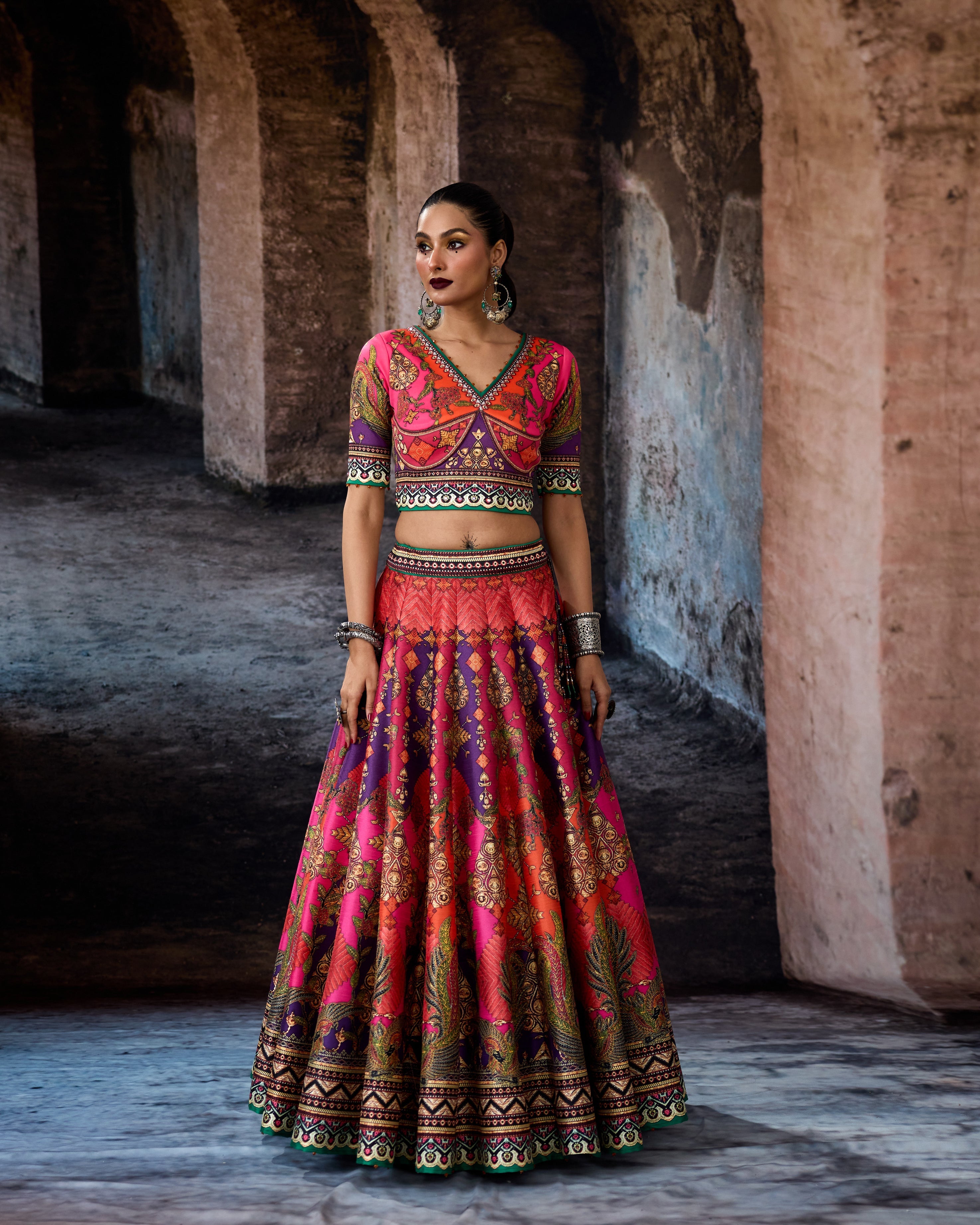 Bethari : Leela - Fuchsia/Orange/Purple