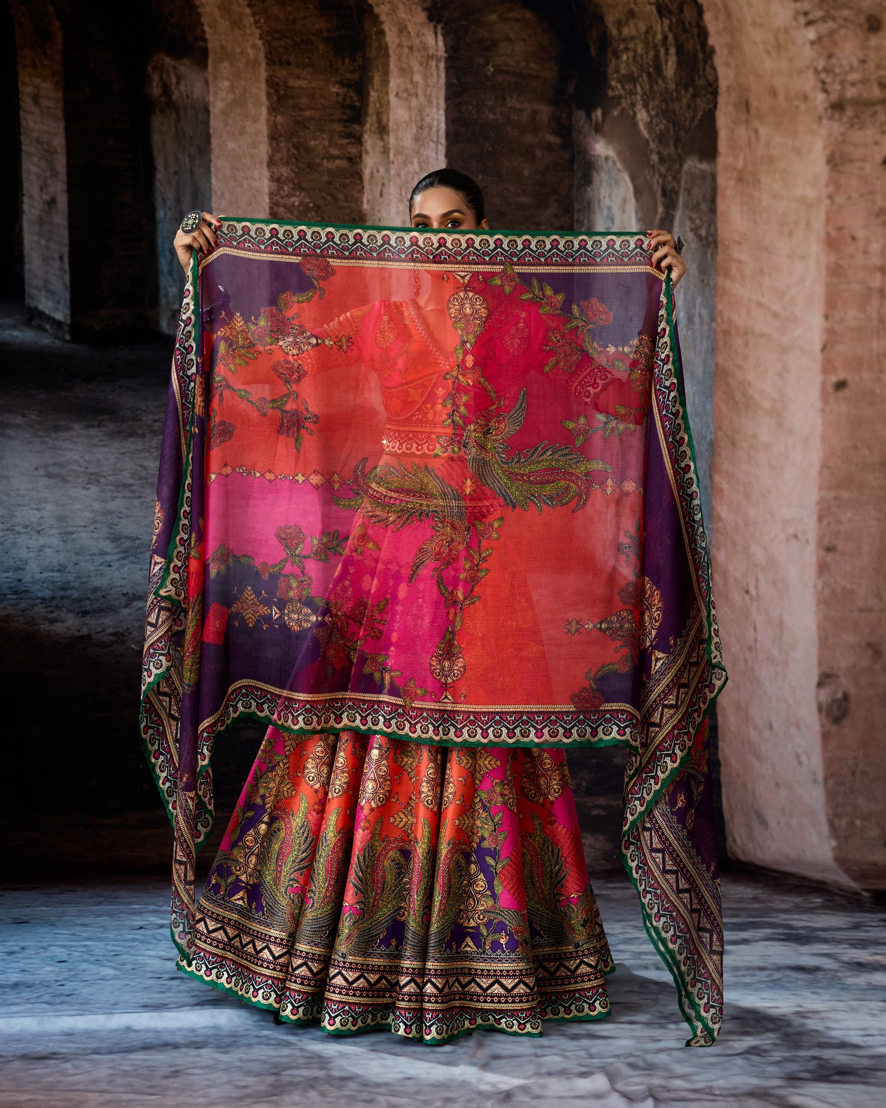 Bethari : Leela - Fuchsia/Orange/Purple