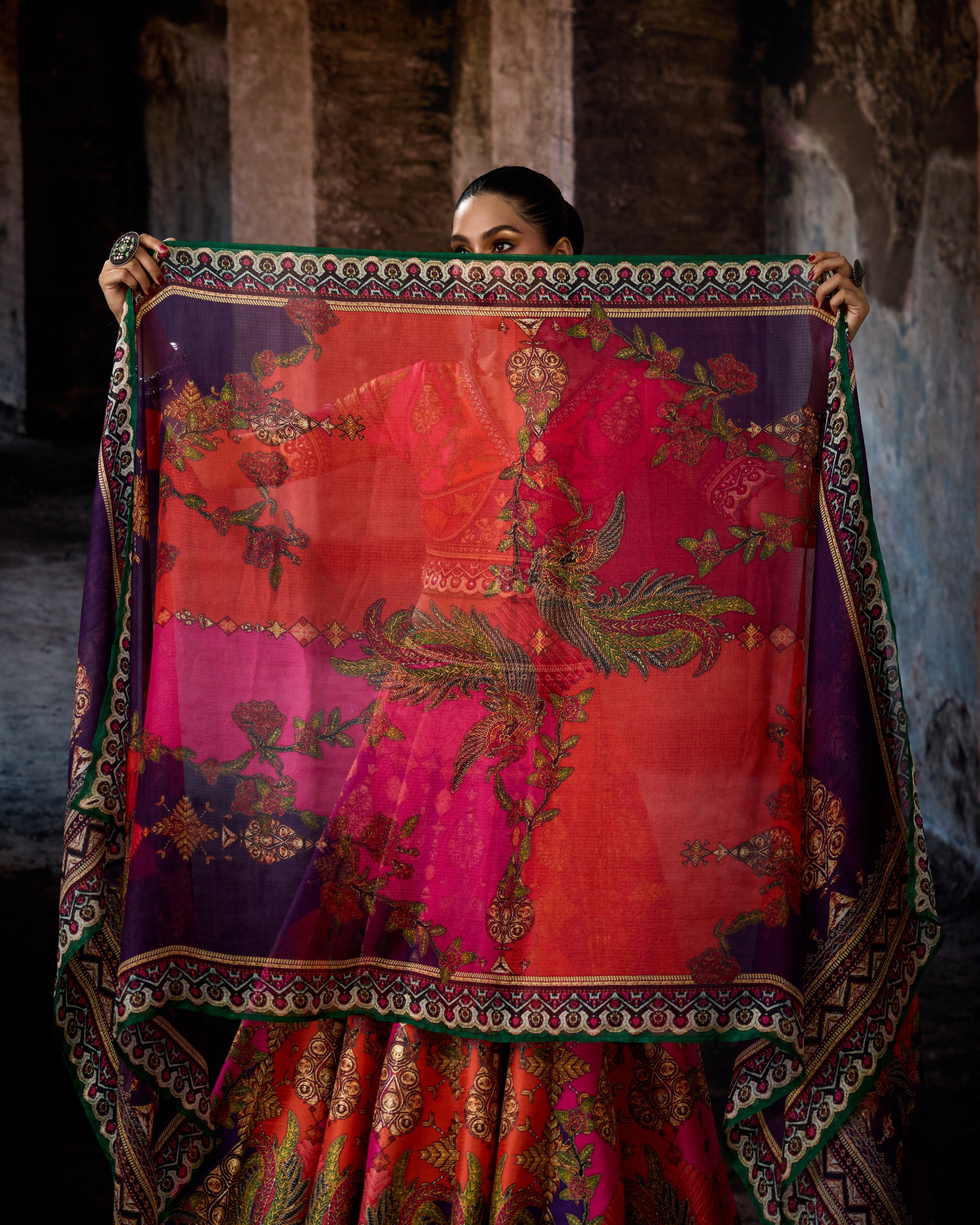 Bethari : Leela - Fuchsia/Orange/Purple