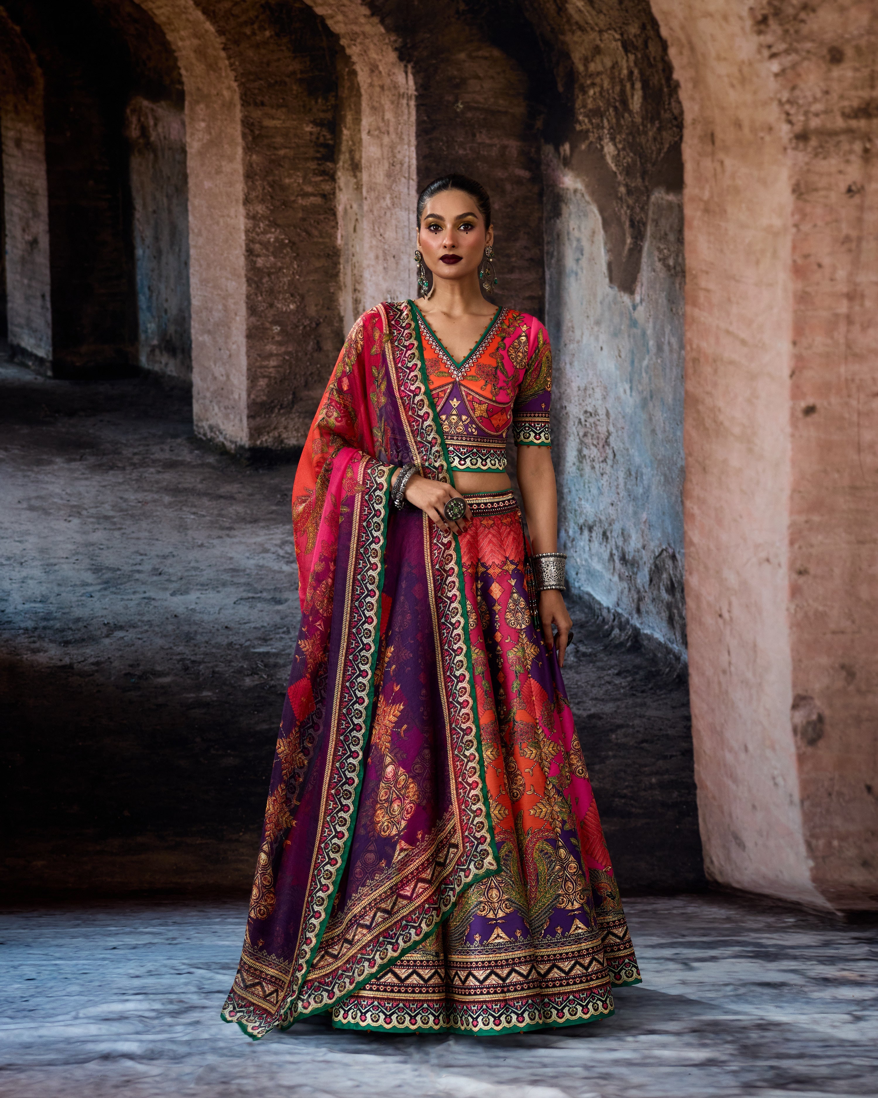 Bethari : Leela - Fuchsia/Orange/Purple