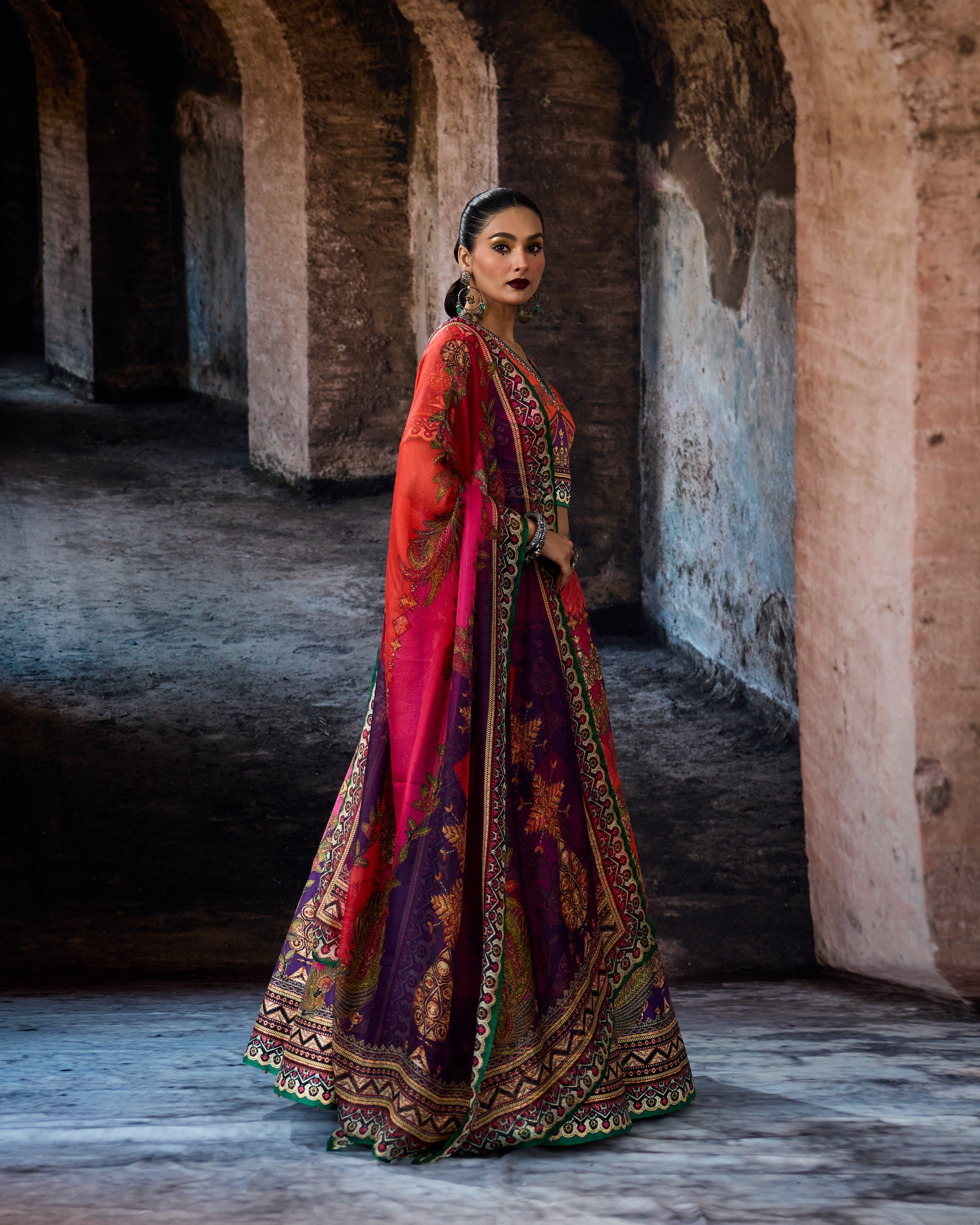 Bethari : Leela - Fuchsia/Orange/Purple