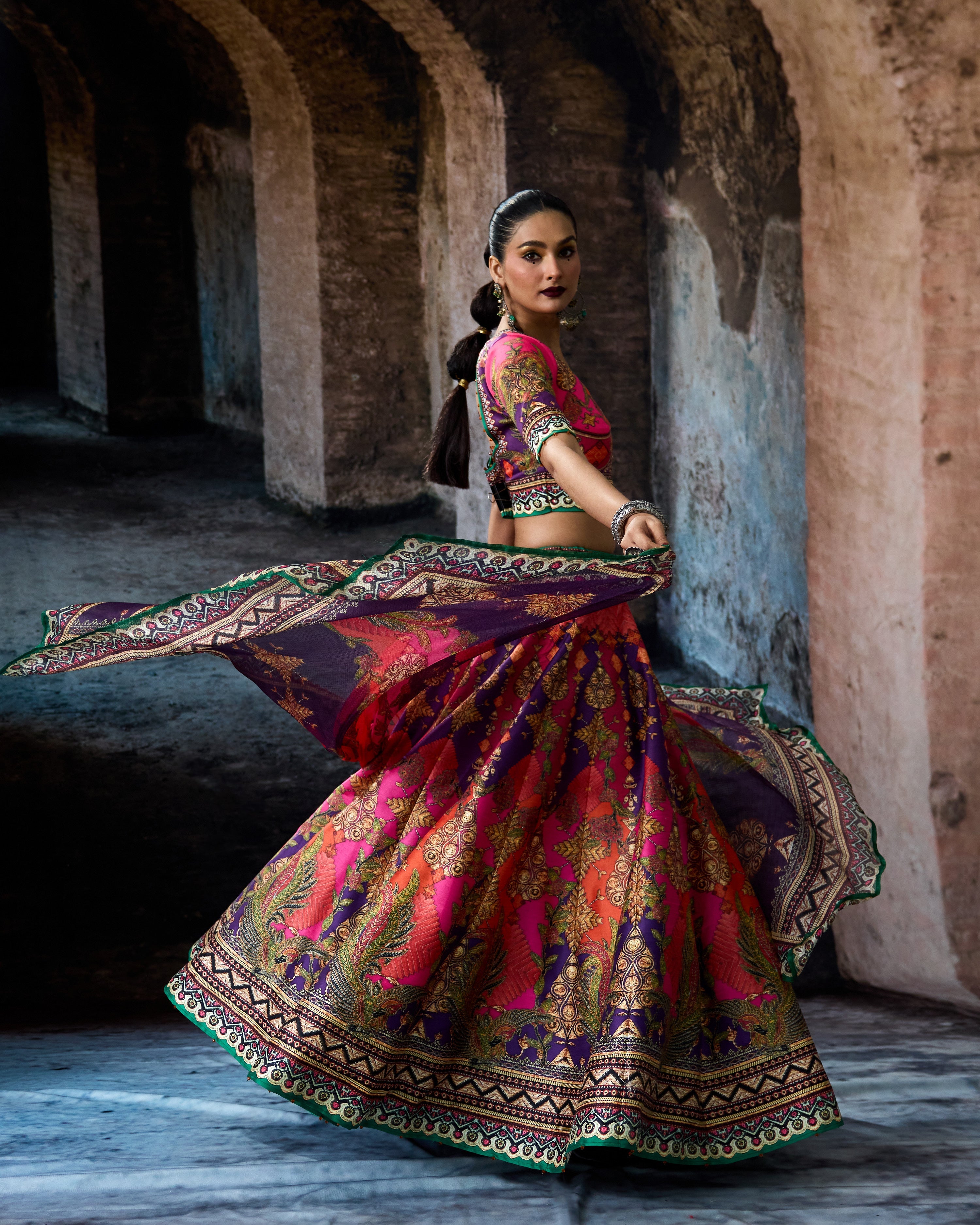 Bethari : Leela - Fuchsia/Orange/Purple