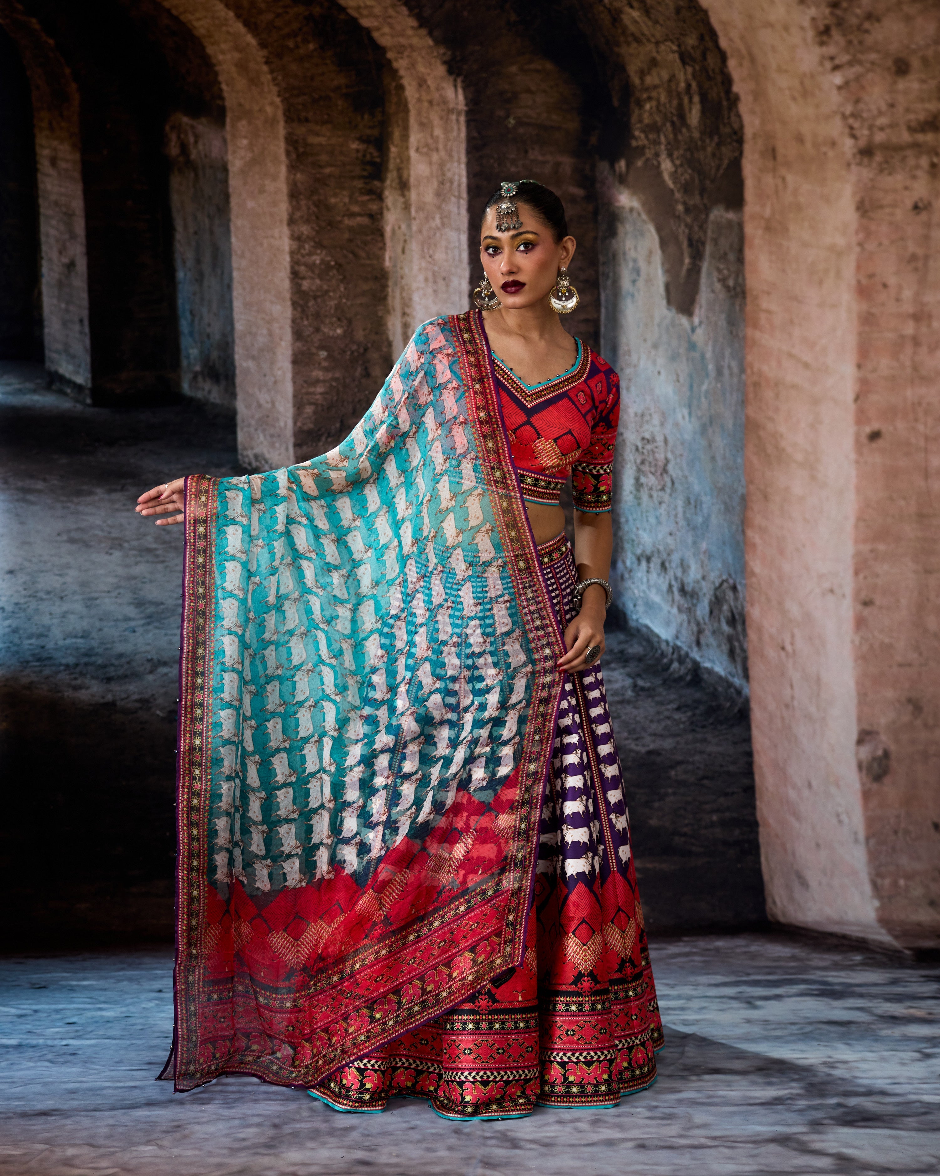 Bethari : Leela - Purple/Turquoise